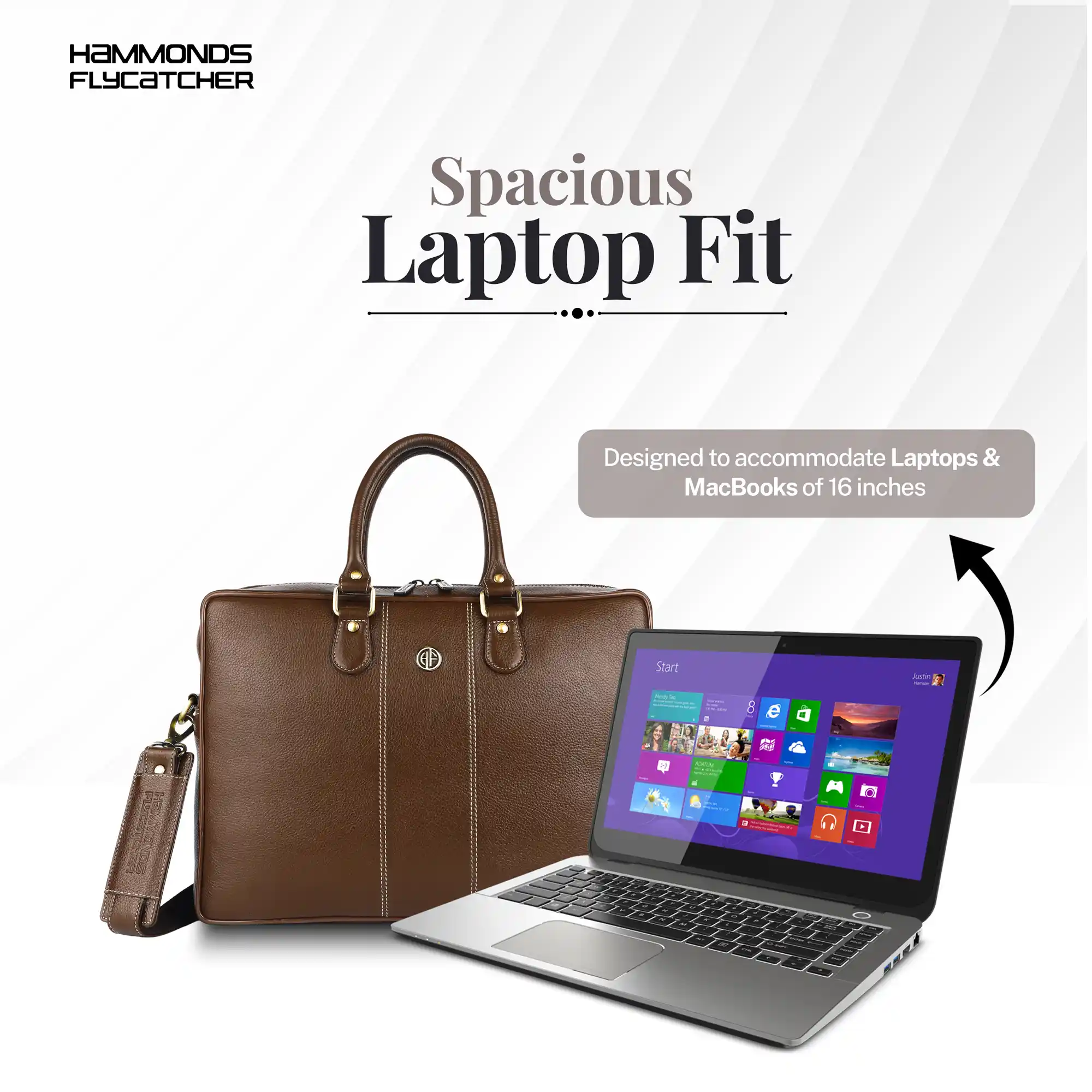 Laptop Shoulder Bag for Men- Genuine Leather Bag With Multiple Compartments- 1 Year Warranty - Image 6