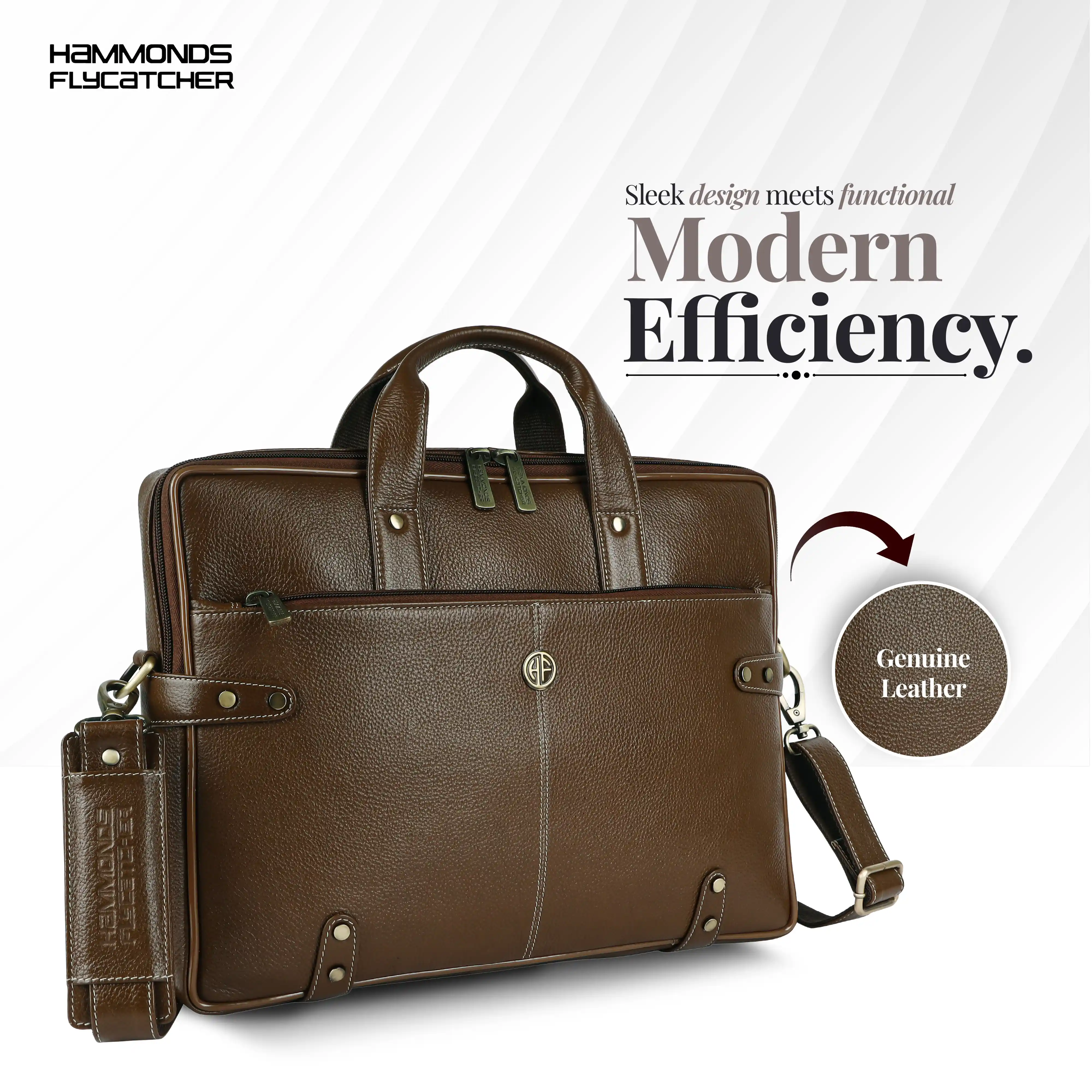 Leather Laptop Bag for Men - Fits Upto 15.6 Inch Laptop/MacBook - Premium Office Bag with 1 Year Warranty - Image 10