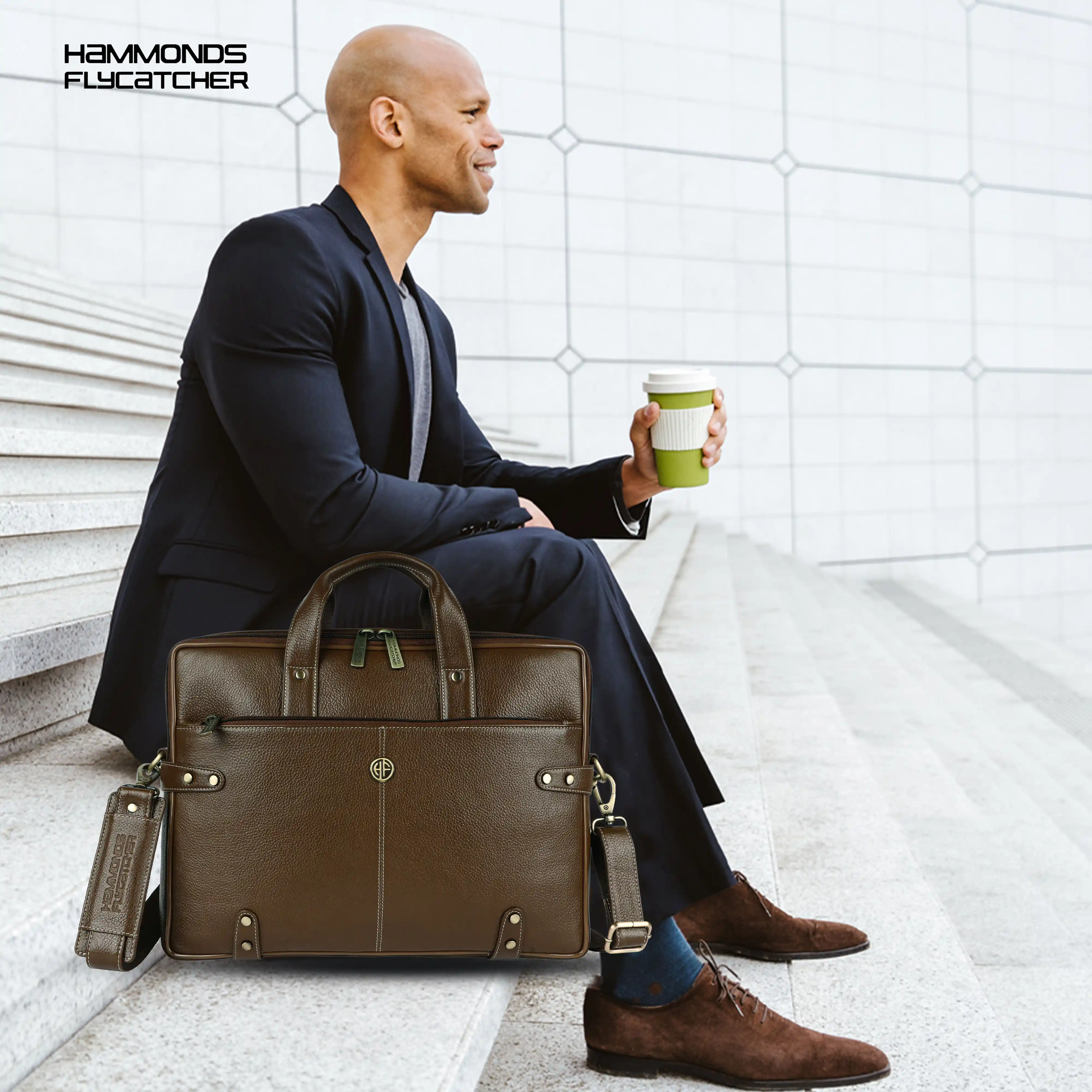 Leather Laptop Bag for Men - Fits Upto 15.6 Inch Laptop/MacBook - Premium Office Bag with 1 Year Warranty - Image 16