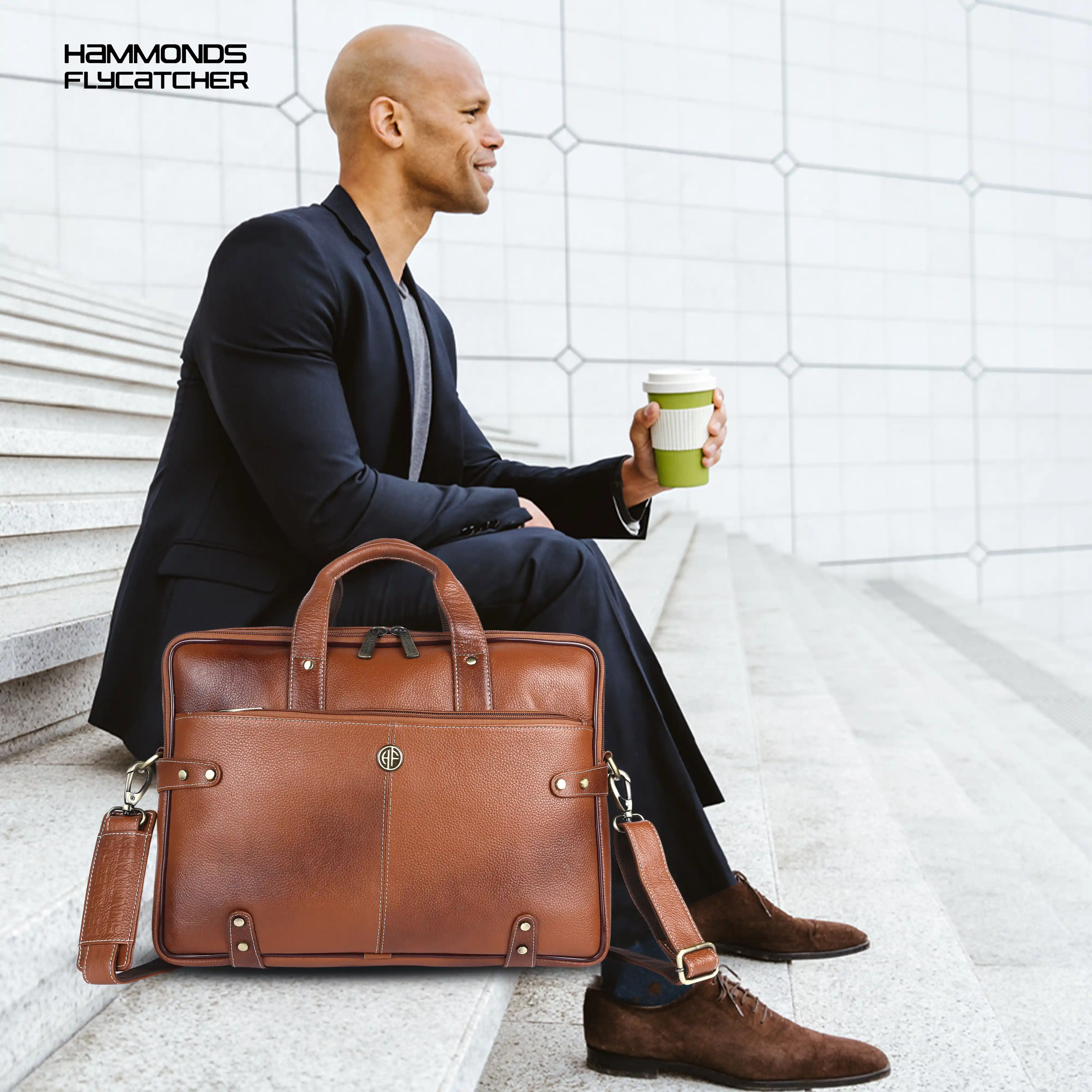 Leather Laptop Bag for Men - Fits Upto 15.6 Inch Laptop/MacBook - Premium Office Bag with 1 Year Warranty - Image 24