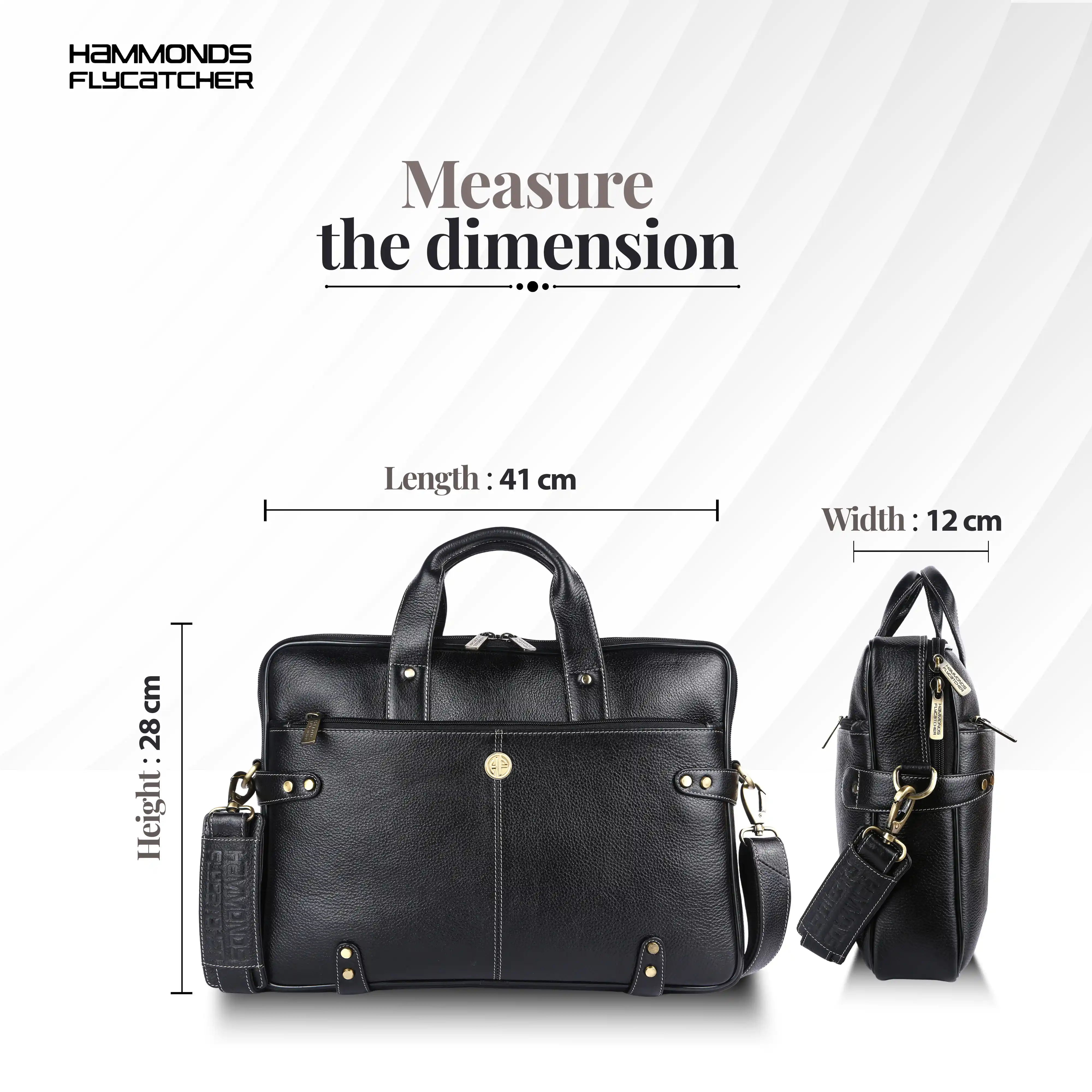 Leather Laptop Bag for Men - Fits Upto 15.6 Inch Laptop/MacBook - Premium Office Bag with 1 Year Warranty - Image 31