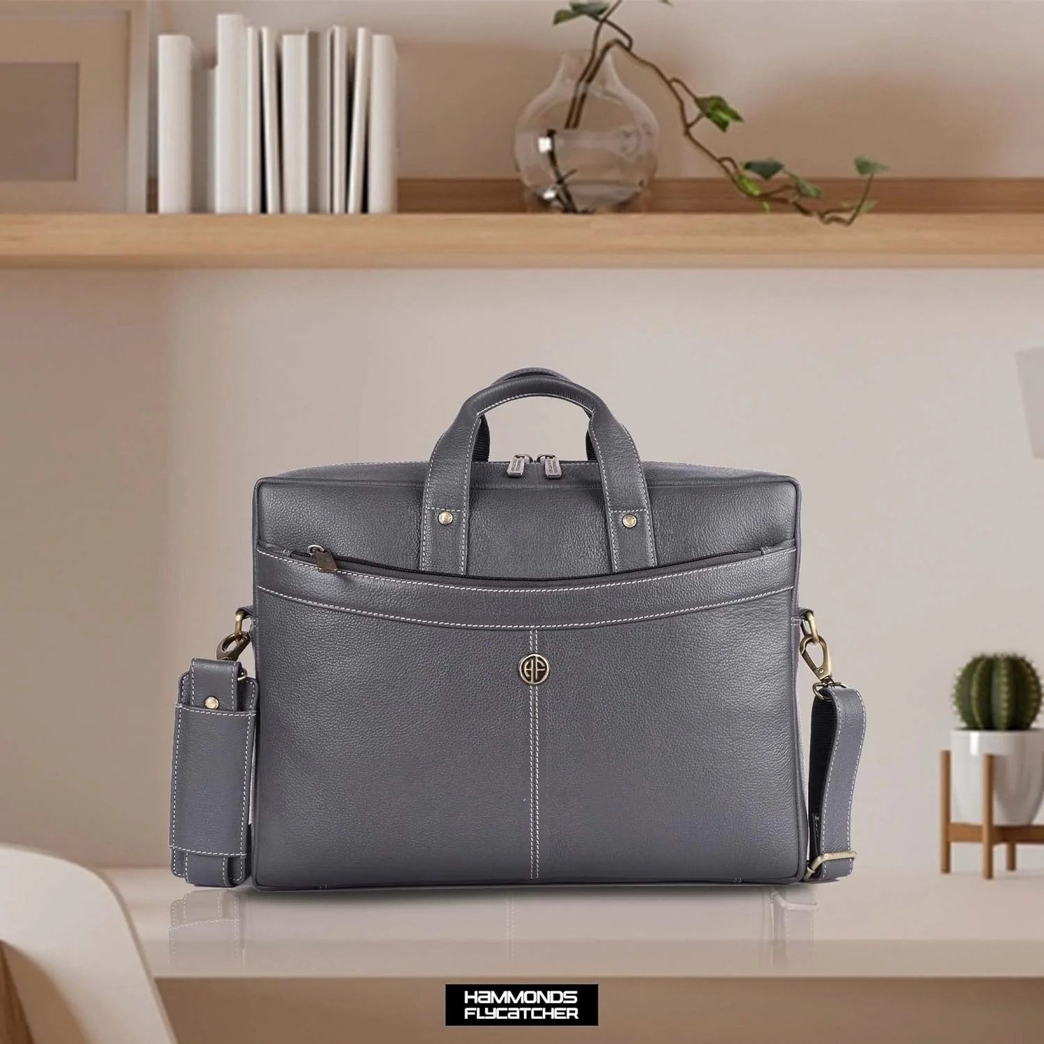 Leather Laptop Messenger Bag for Men with Multiple Compartments - Fits up to 15.6 Inch Laptop - 1 Year Warranty - Image 10