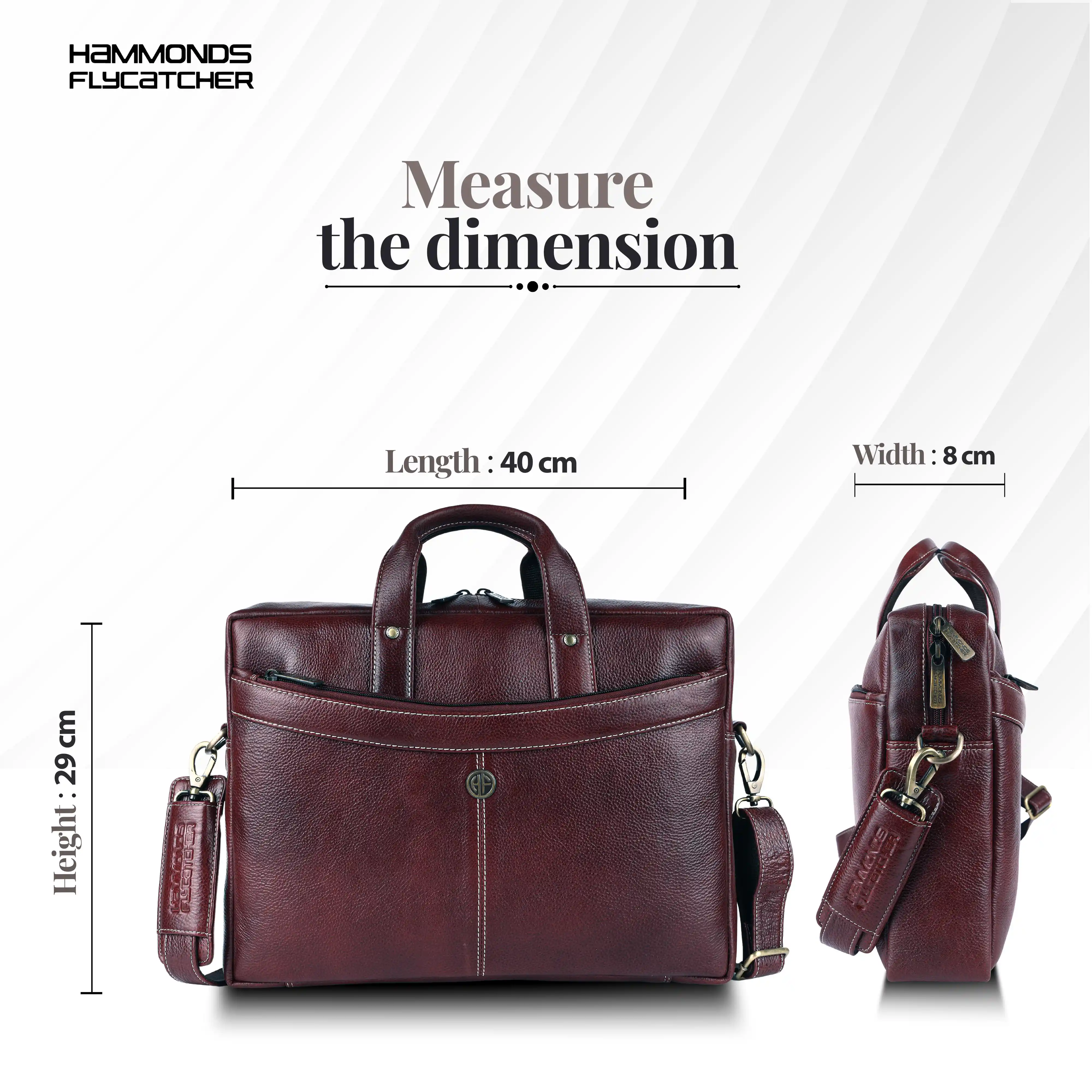 Leather Laptop Messenger Bag for Men with Multiple Compartments - Fits up to 15.6 Inch Laptop - 1 Year Warranty - Image 22