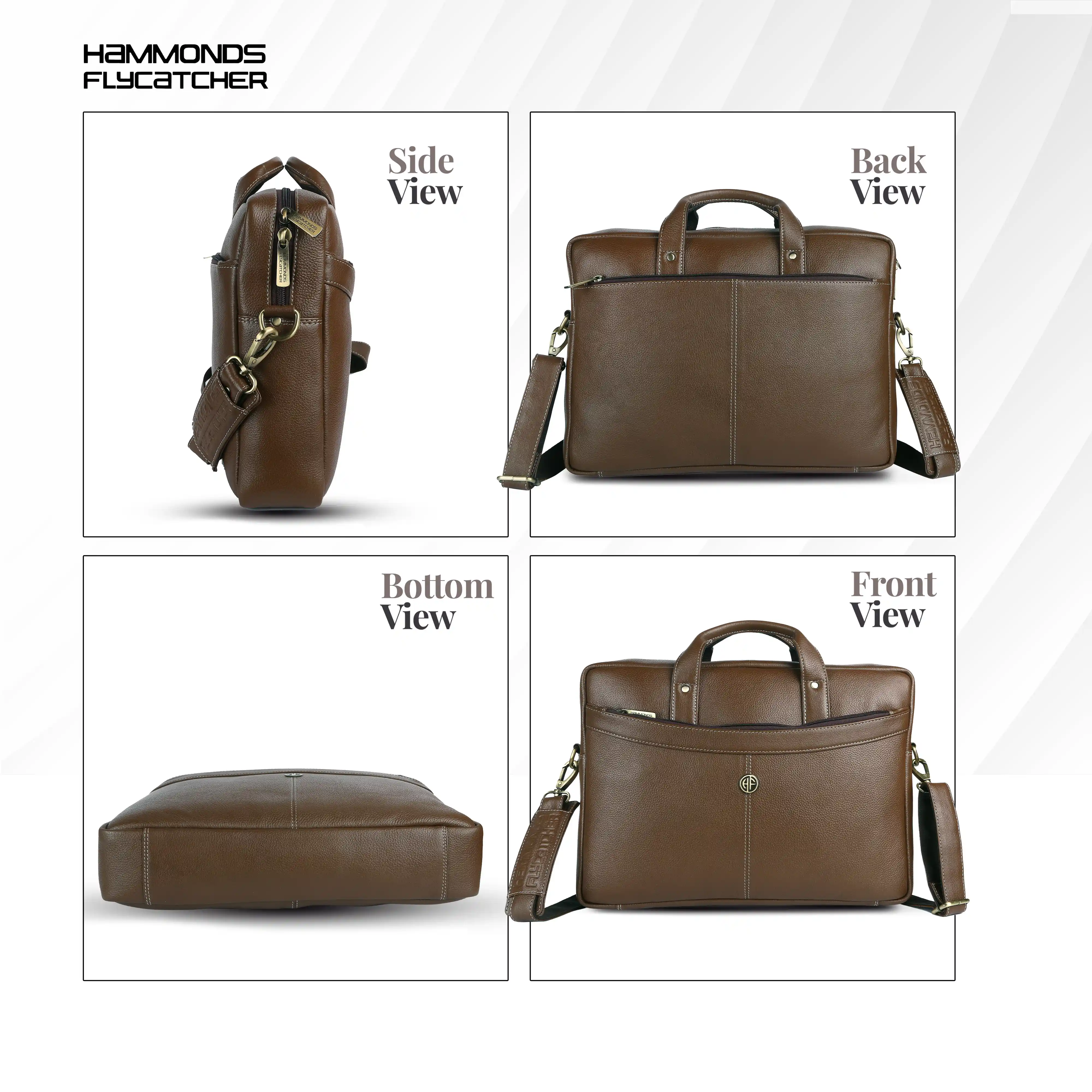 Leather Laptop Messenger Bag for Men with Multiple Compartments - Fits up to 15.6 Inch Laptop - 1 Year Warranty - Image 27