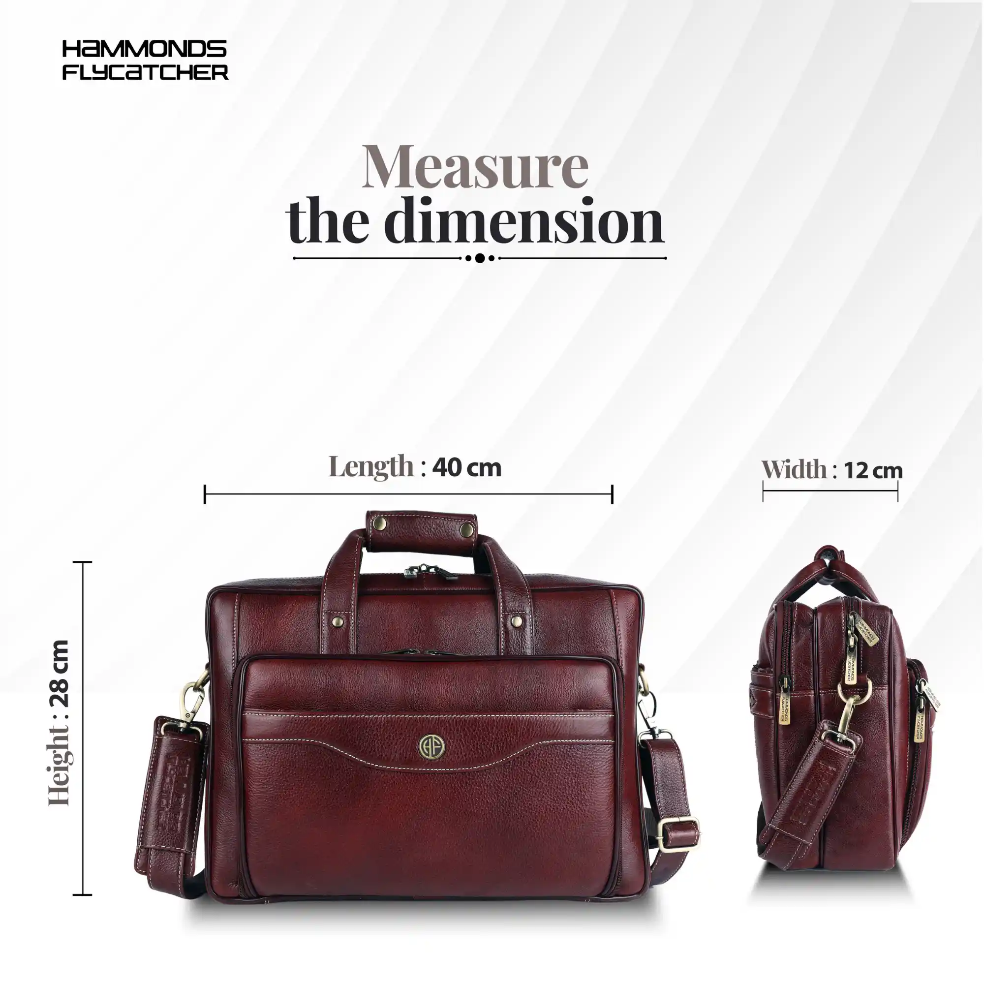 Leather Office Laptop Bags For Mens - Fits Up to 15.6-inch Laptop/MacBook - 1 Year Warranty Included - Image 7