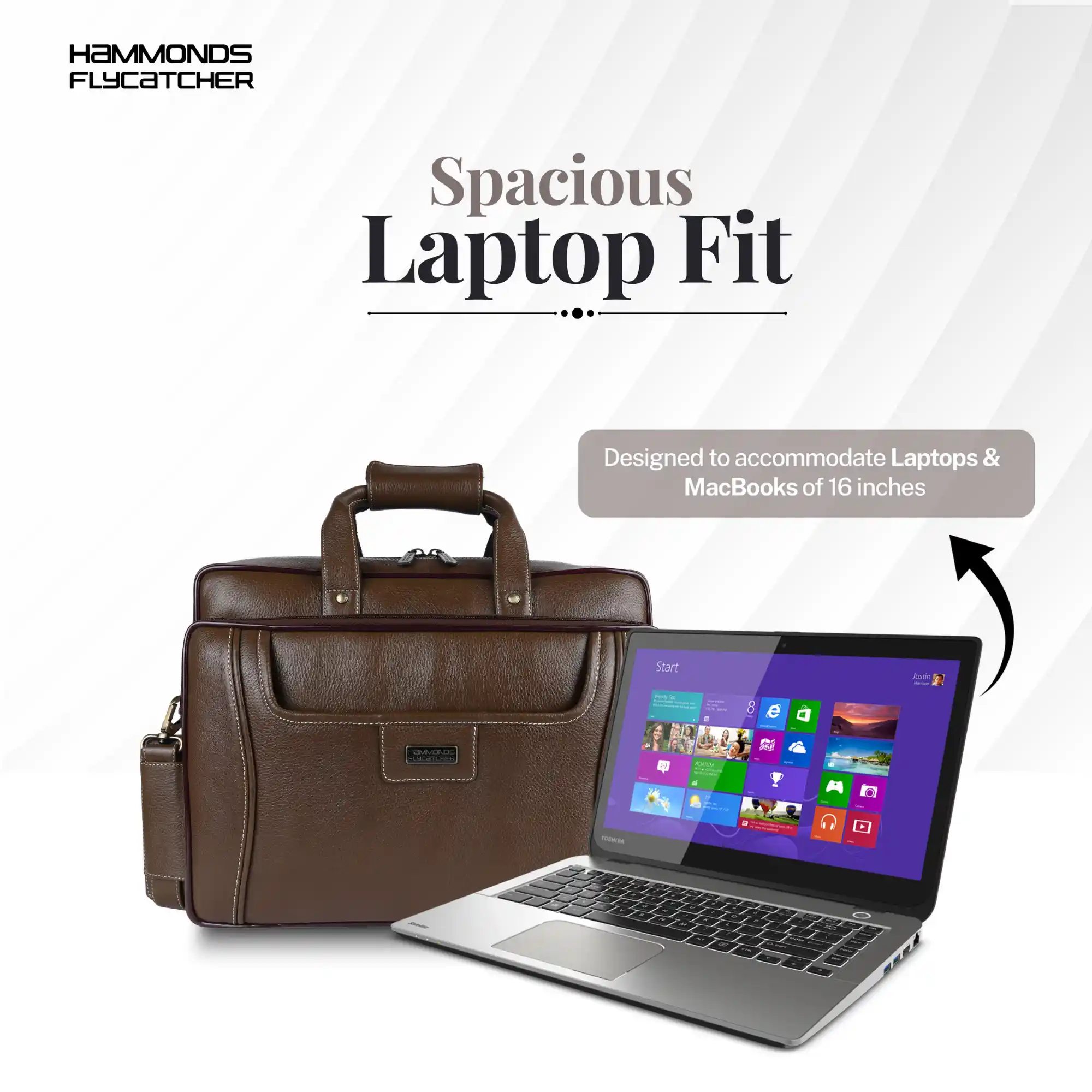 Leather office side bag For Laptop - Laptop Bag for 14-15.6 Inch Laptop/MacBook - 1 Year Warranty - Image 15