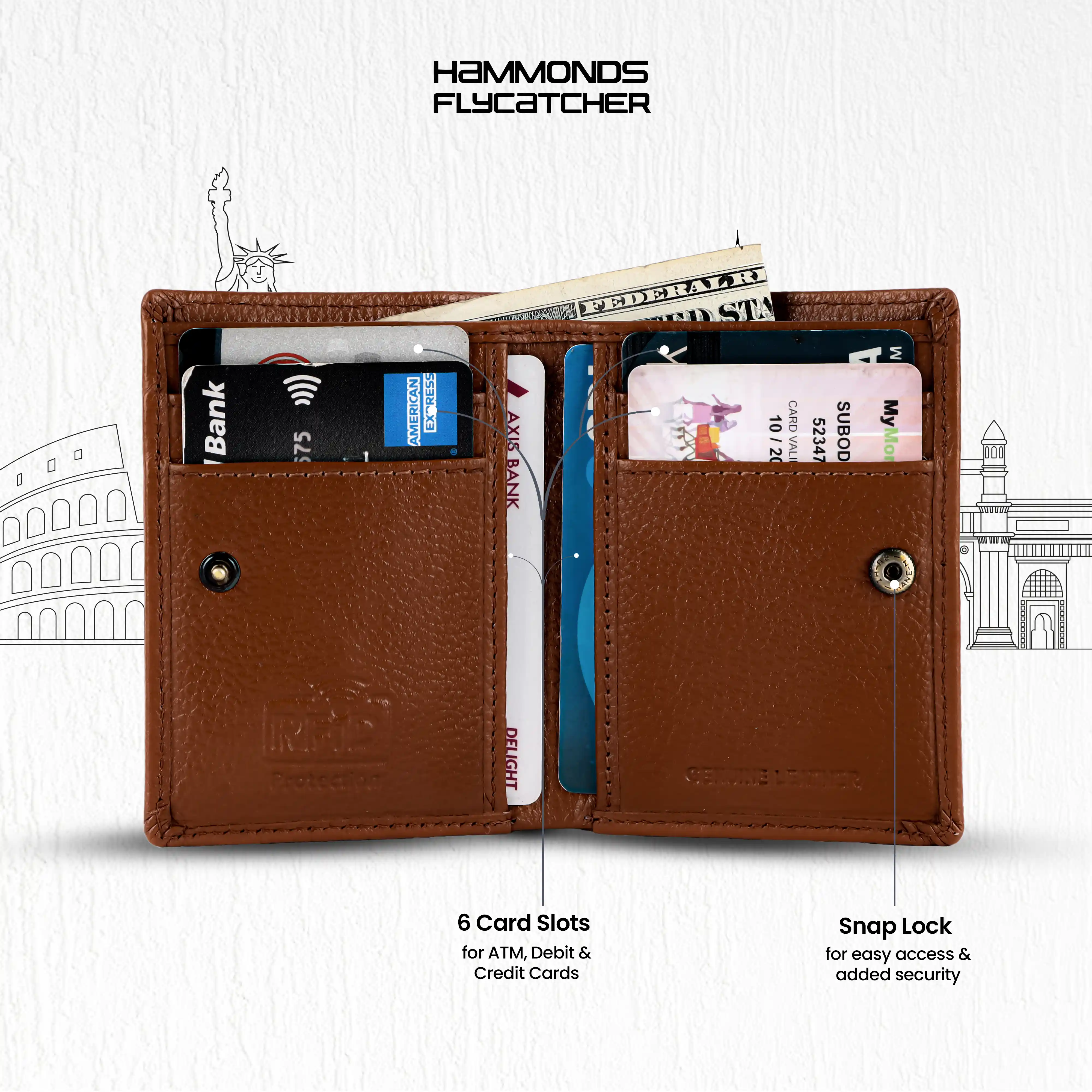 Leather RFID Card Holder - Slim Bi-Fold Design for Men and Women - Stylish & Secure - Image 19
