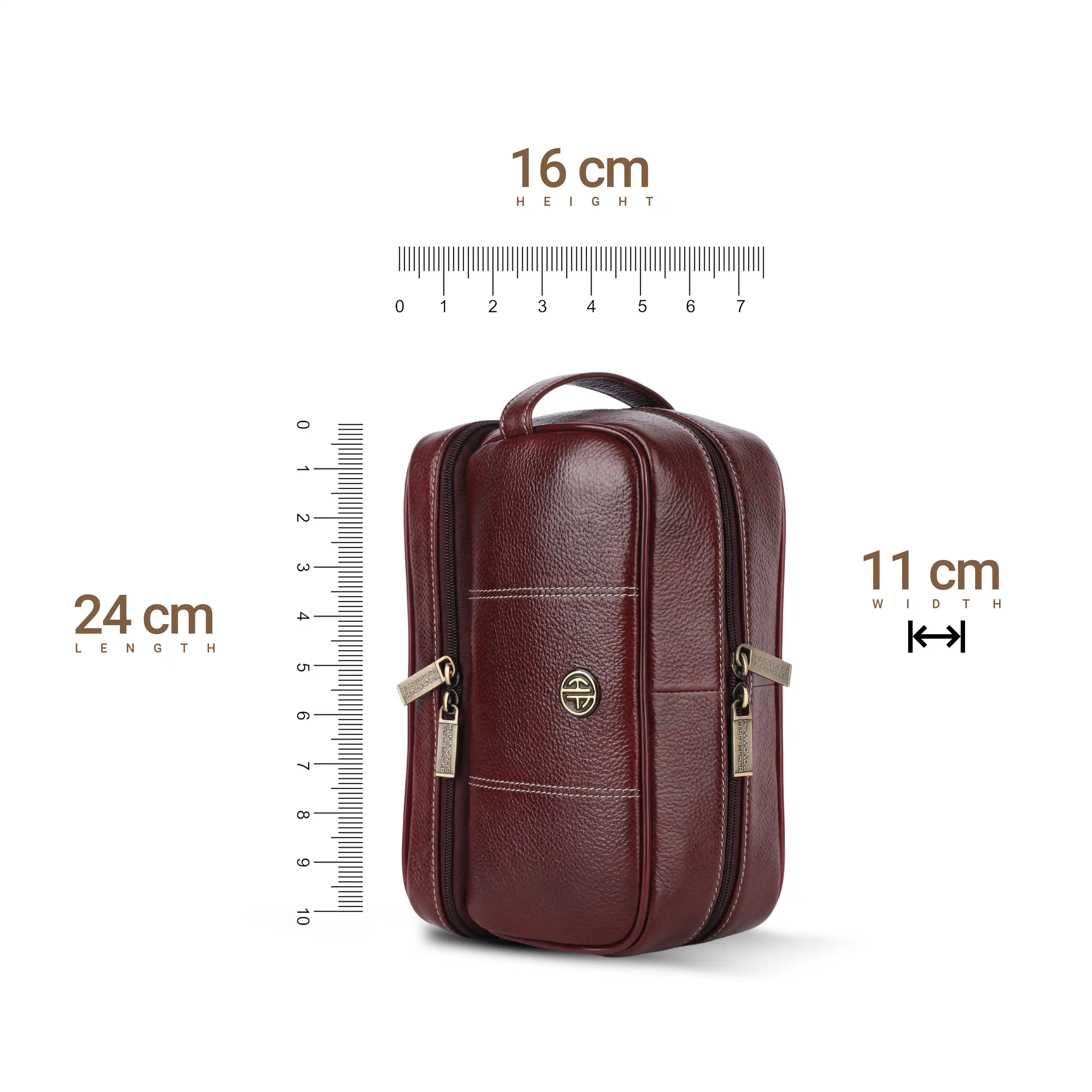 Leather Toiletry Bag for Men and Women - Travel Organizer Kit - Grooming Kit Organizer - Multiple Compartments - Image 12