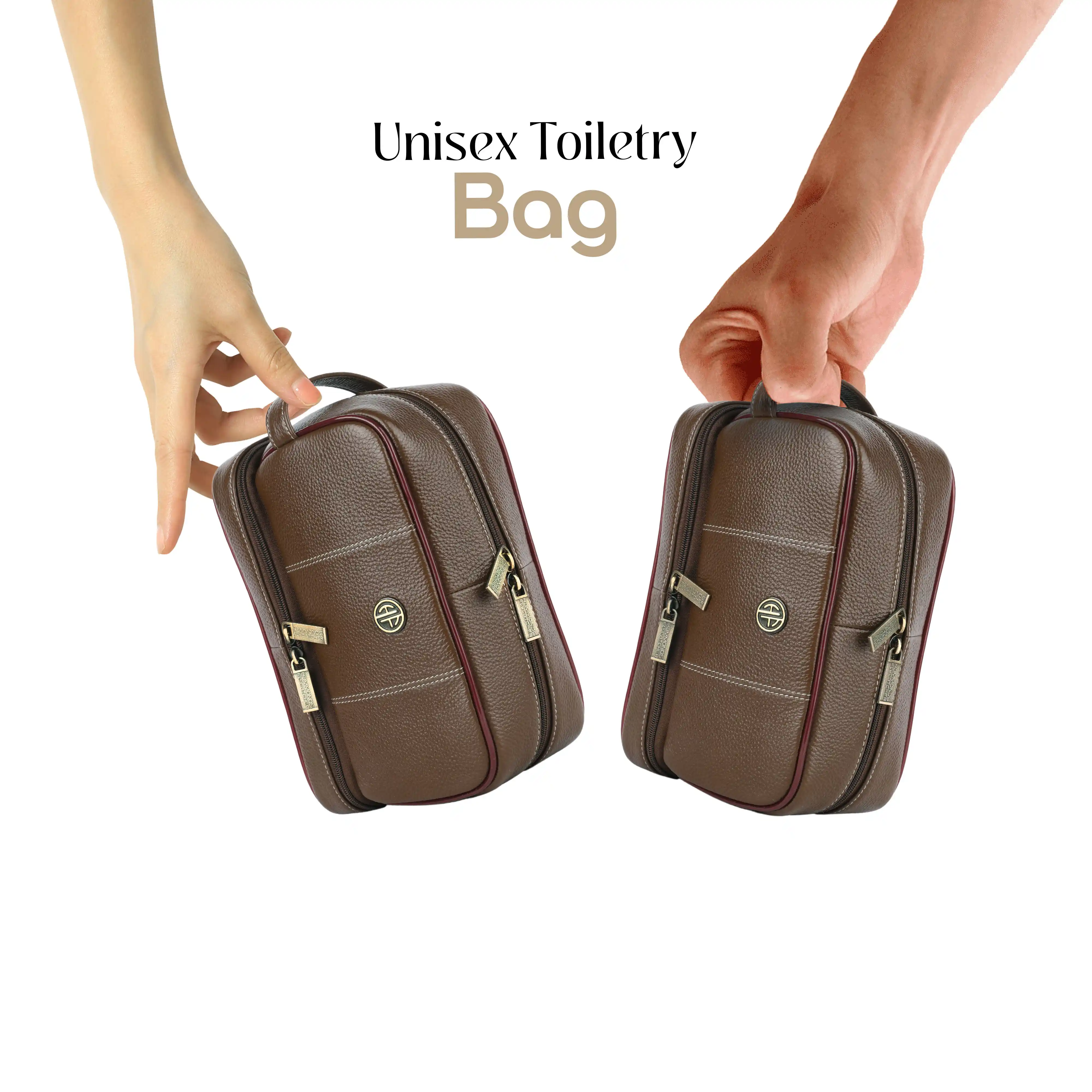 Leather Toiletry Bag for Men and Women - Travel Organizer Kit - Grooming Kit Organizer - Multiple Compartments - Image 21