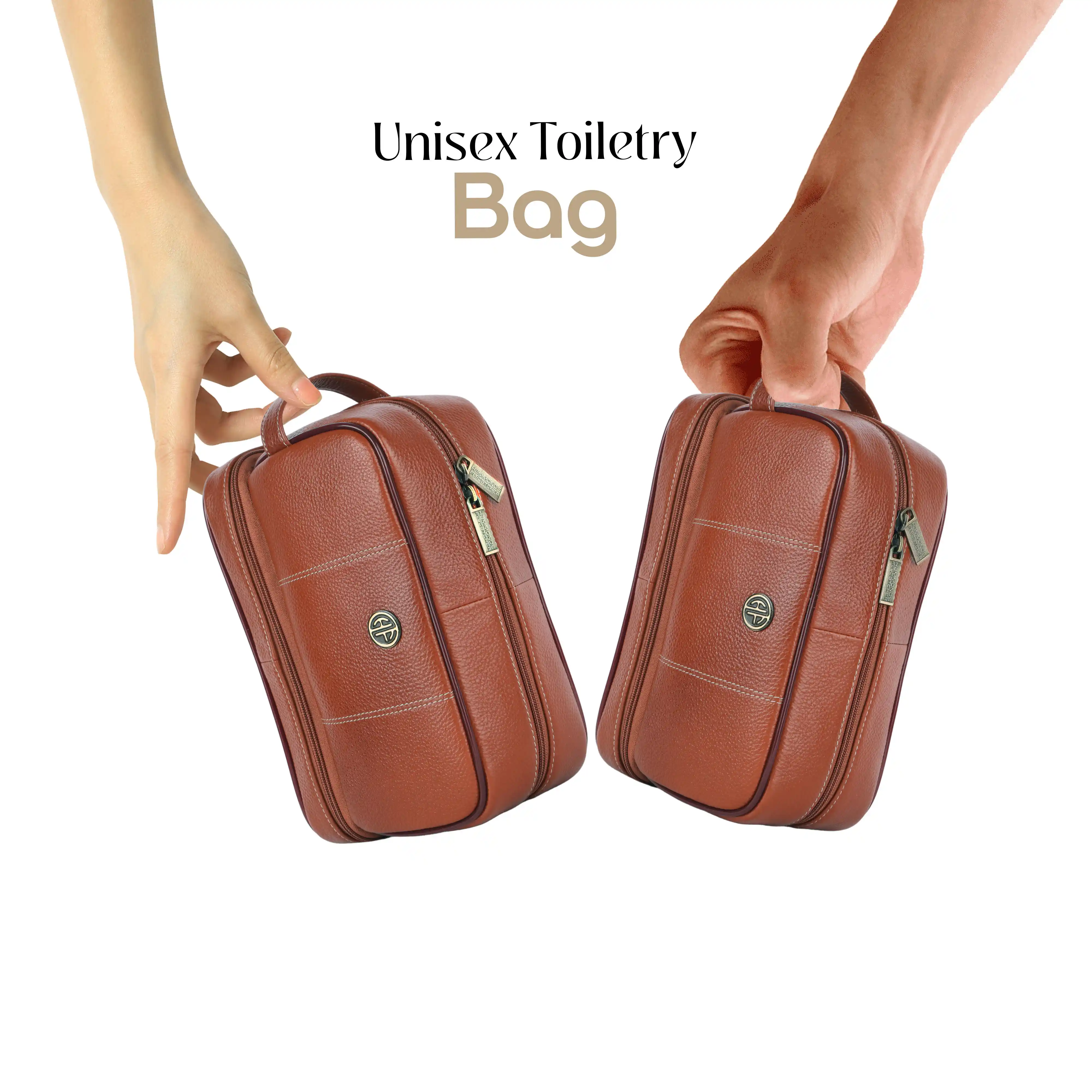 Leather Toiletry Bag for Men and Women - Travel Organizer Kit - Grooming Kit Organizer - Multiple Compartments - Image 35