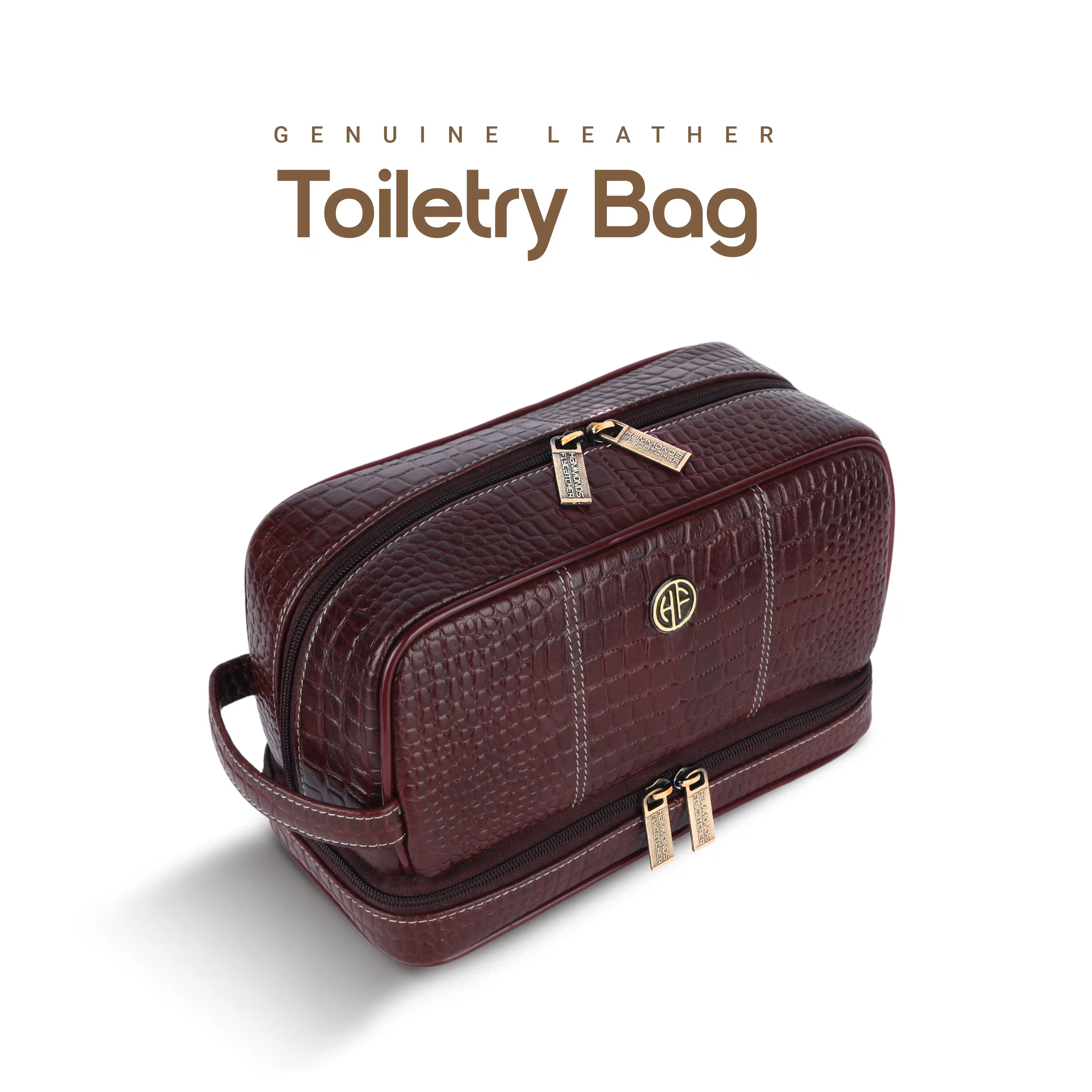 Leather Toiletry Bag for Men and Women - Travel Organizer Kit - Grooming Kit Organizer - Multiple Compartments - Image 44