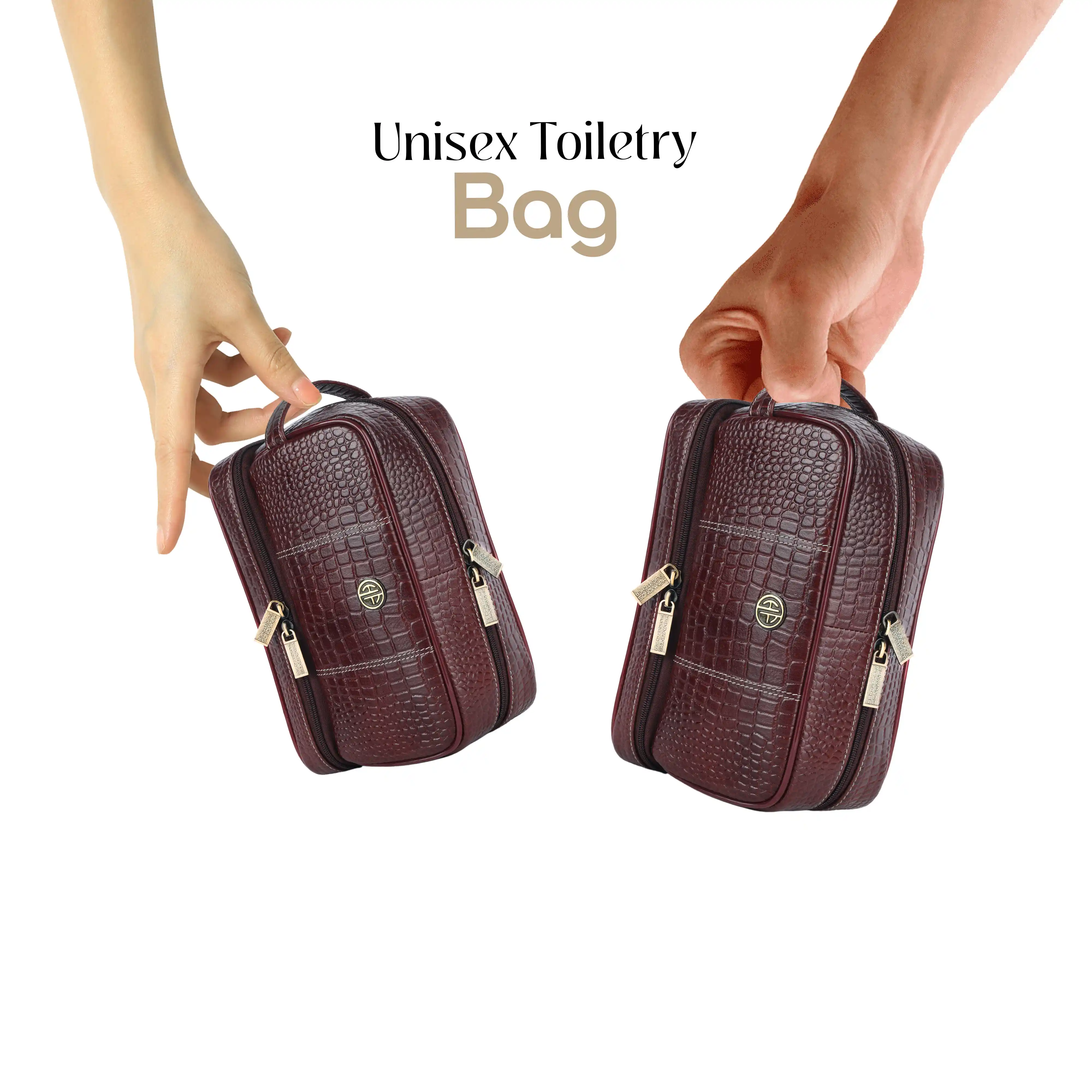 Leather Toiletry Bag for Men and Women - Travel Organizer Kit - Grooming Kit Organizer - Multiple Compartments - Image 46
