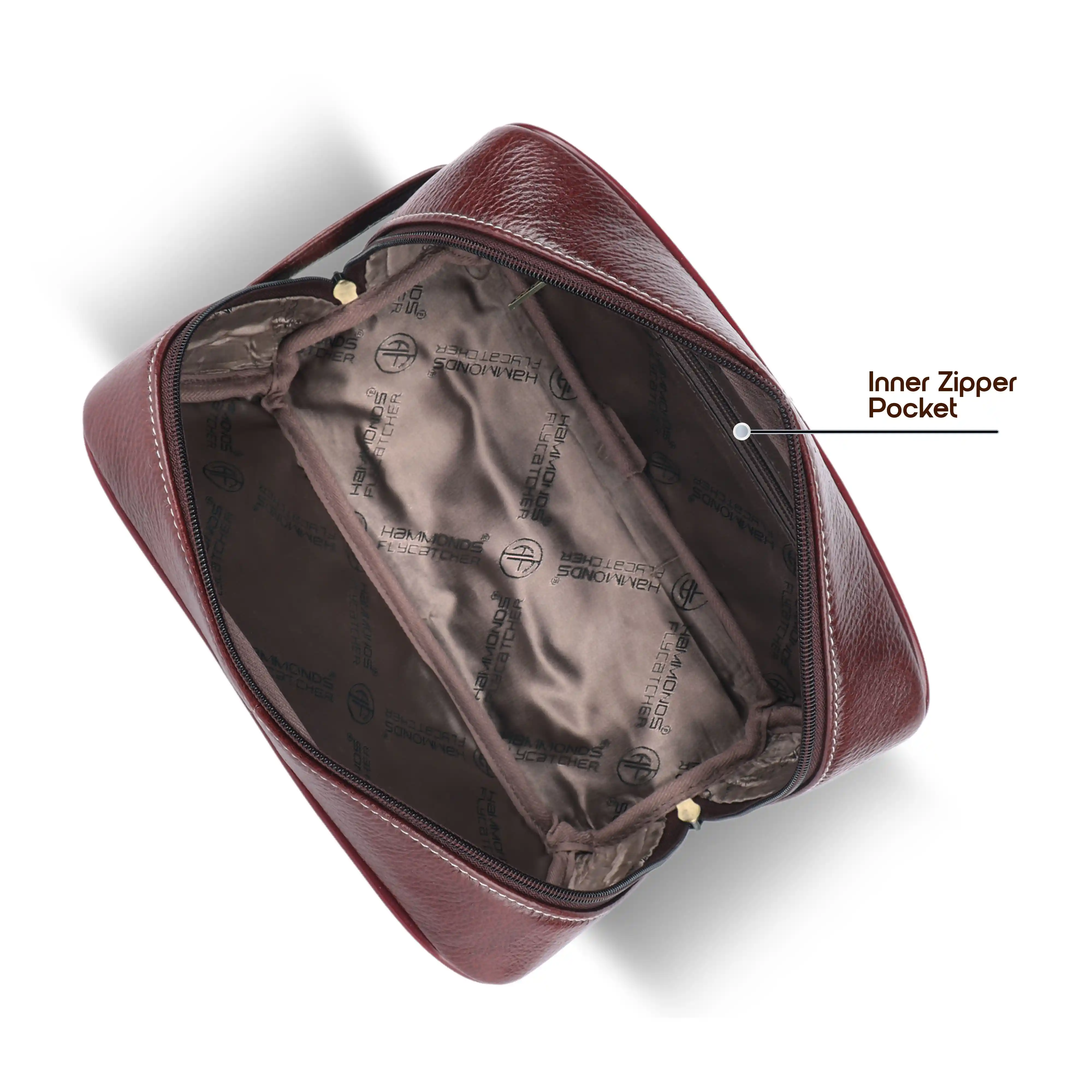 Leather Toiletry Bag for Men and Women - Travel Organizer Kit - Grooming Kit Organizer - Multiple Compartments - Image 9