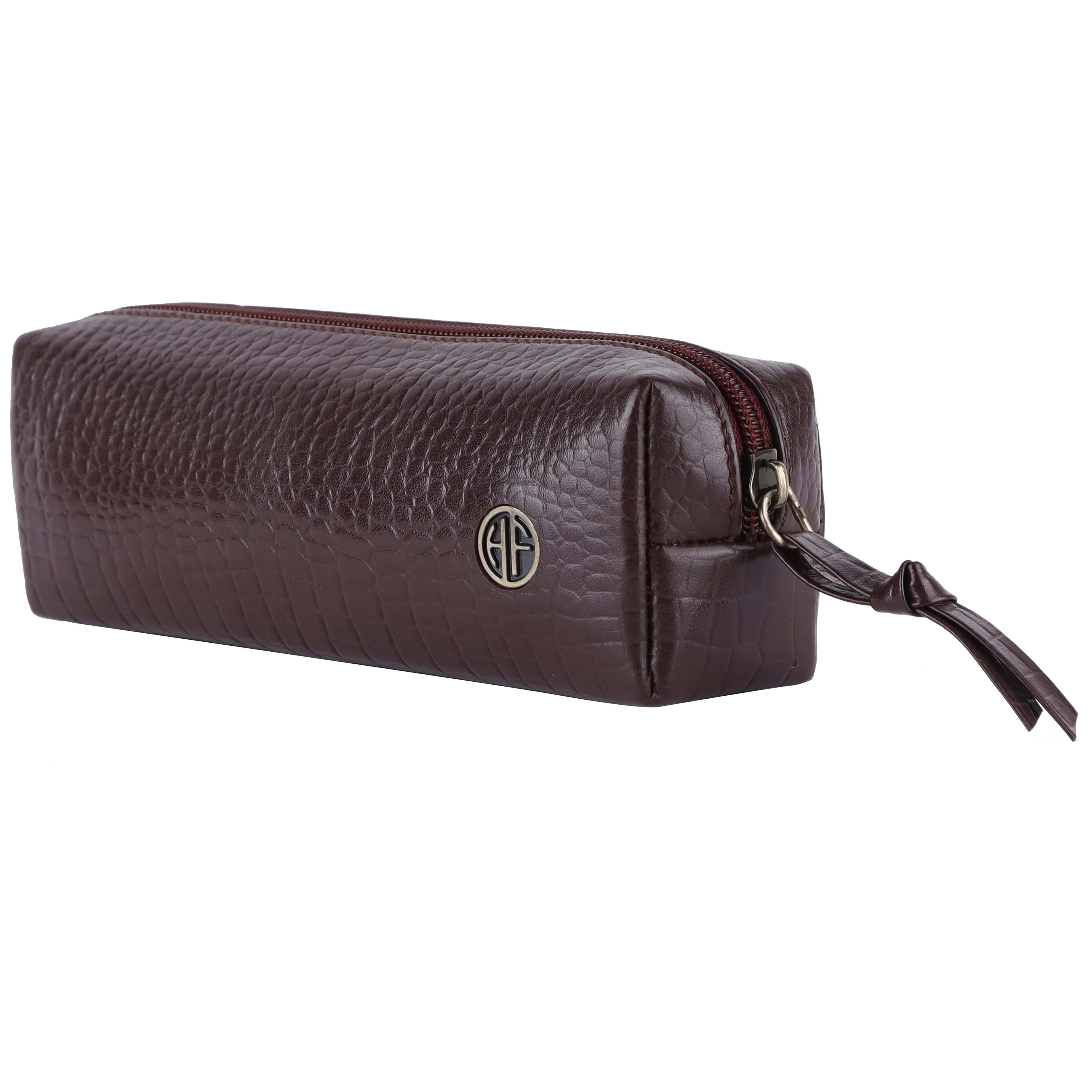 Leather Utility Pouch - Multi-Use Pencil Case, Cosmetic, Stationery, Coin, and Makeup Brush Pouch for Women & Men - Image 4