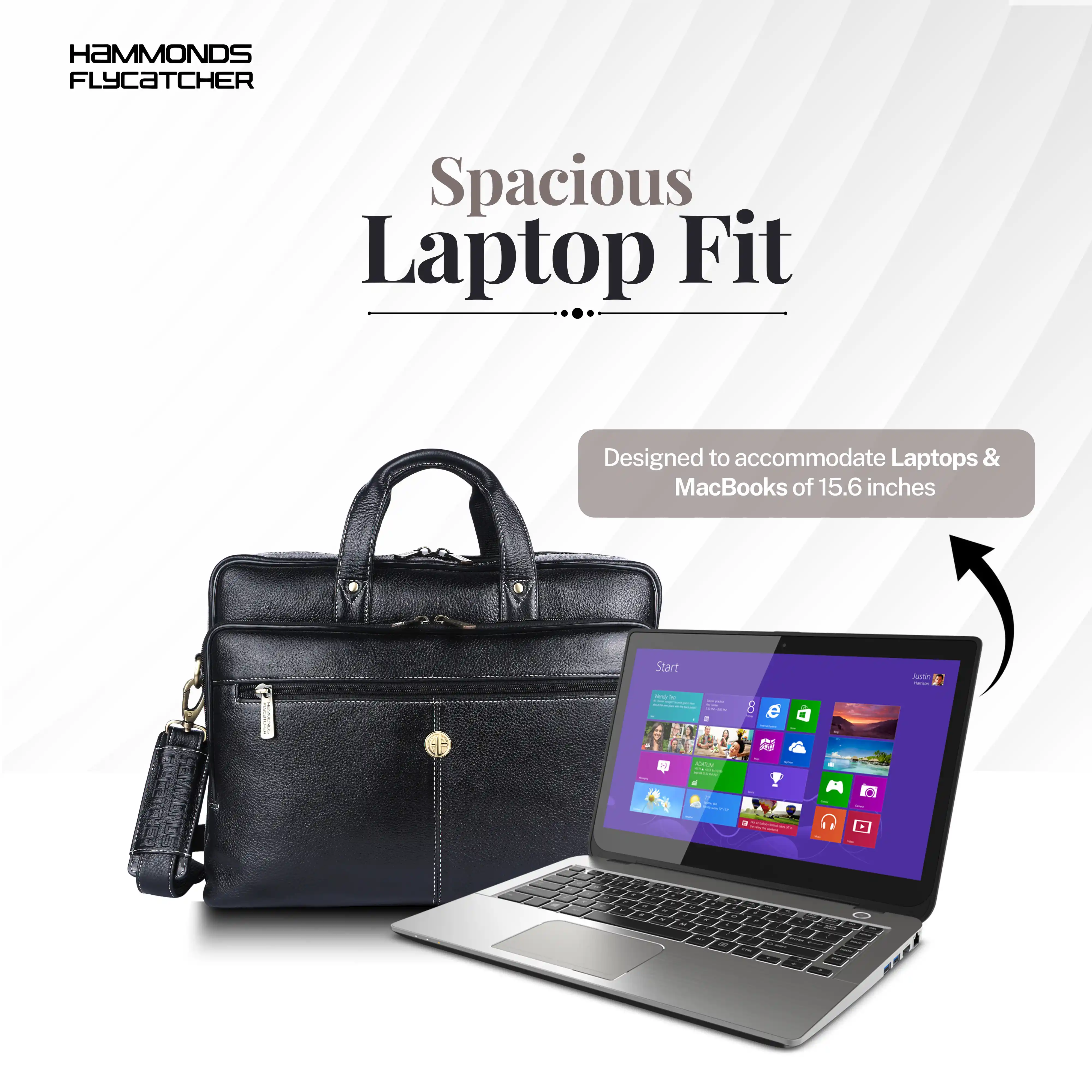 Luxury Leather Laptop Bag for Men - Office Shoulder Bag - Fits 14/15.6 Inch Laptops/MacBook - Image 17