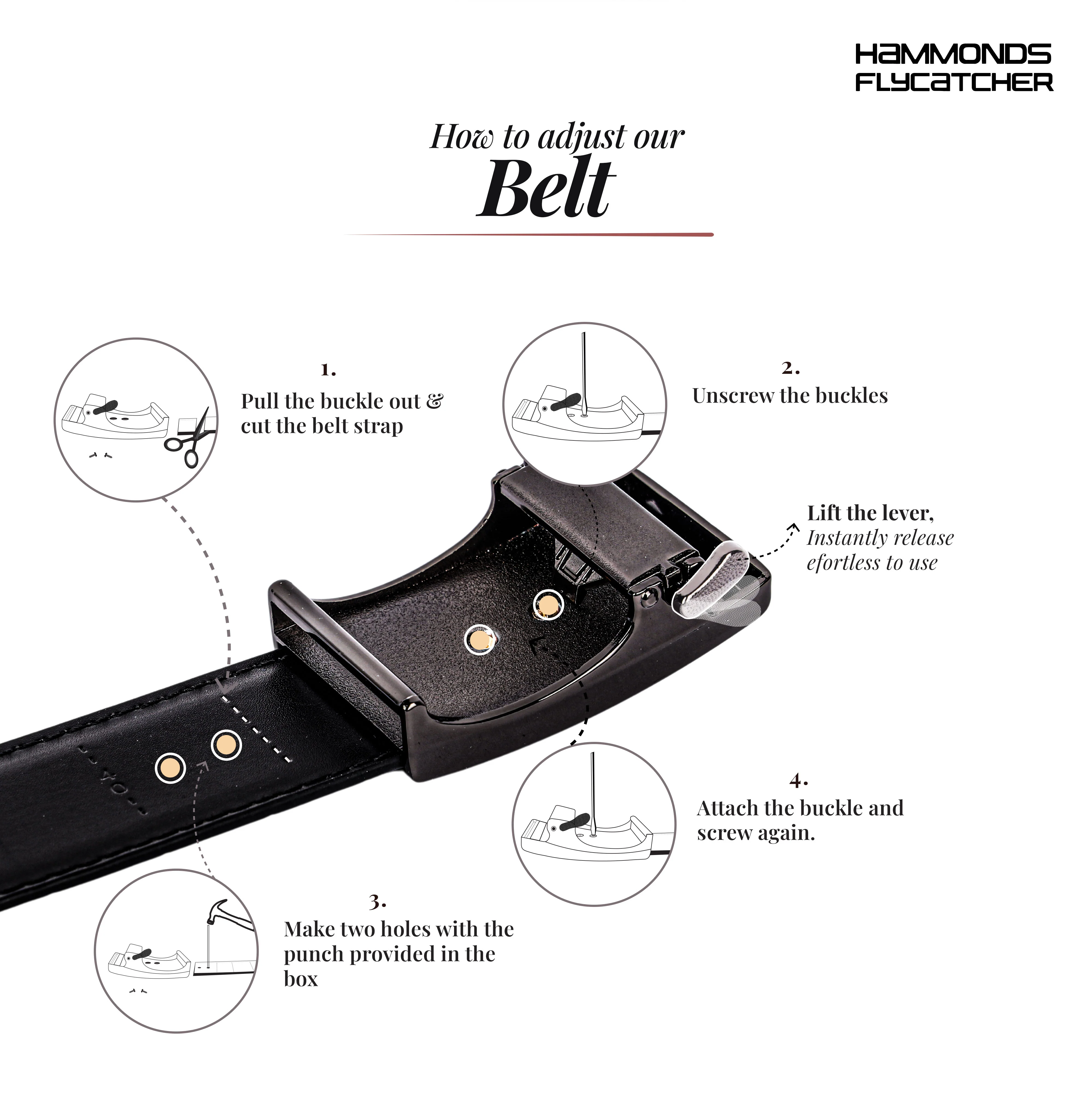Men's Premium Leather Belt with Auto Lock, Slide Lock & Hidden Tail - Stylish Everyday Wear - Image 13