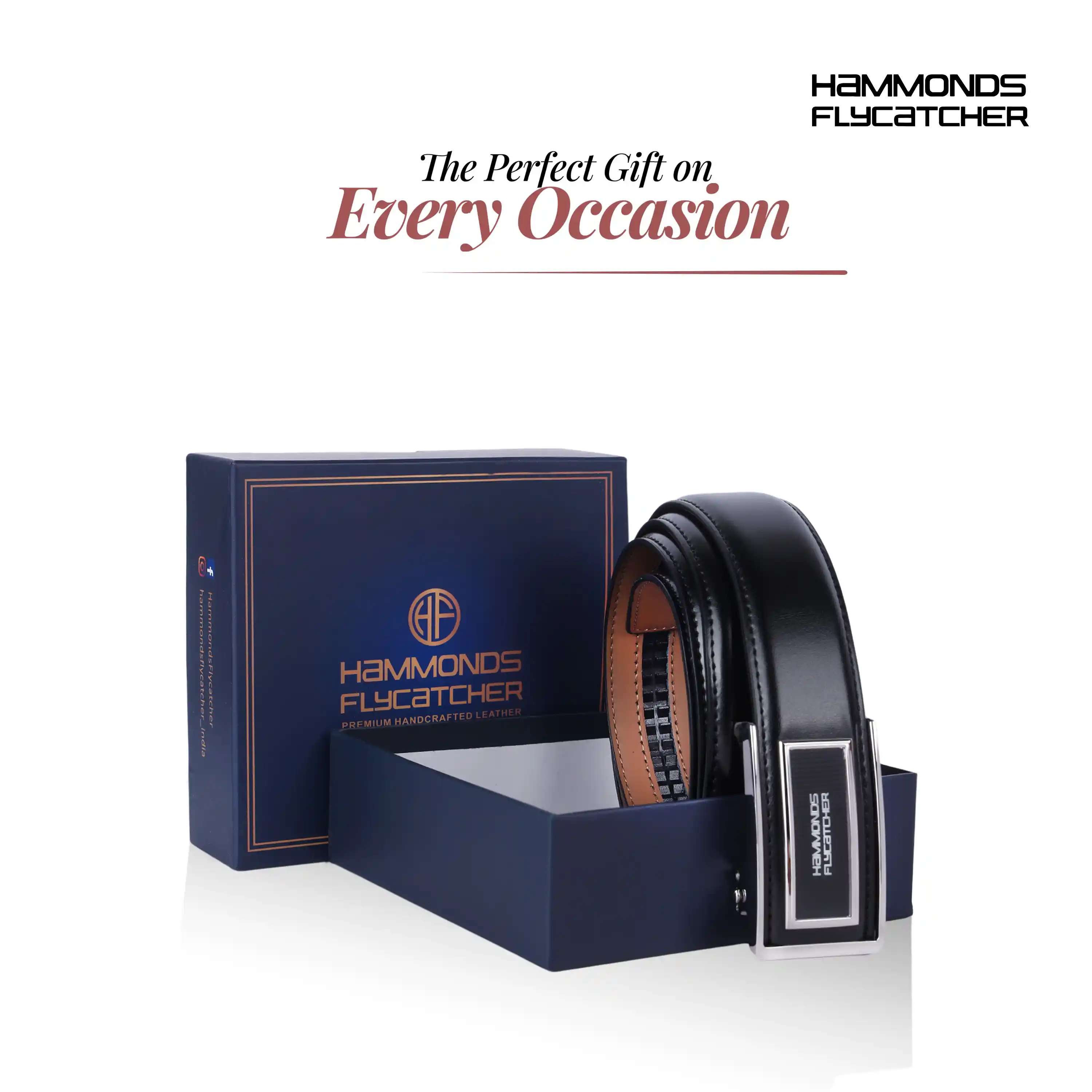 Men's Premium Leather Belt with Auto Lock, Slide Lock & Hidden Tail - Stylish Everyday Wear - Image 18