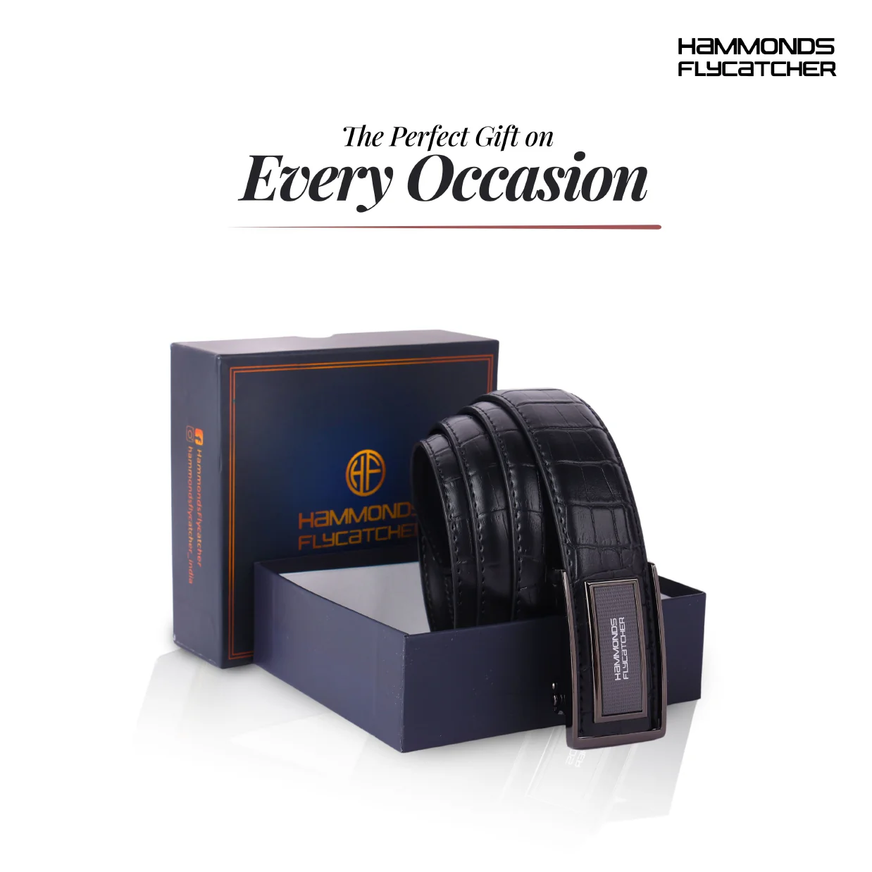 Men's Premium Leather Belt with Auto Lock, Slide Lock & Hidden Tail - Stylish Everyday Wear - Image 7
