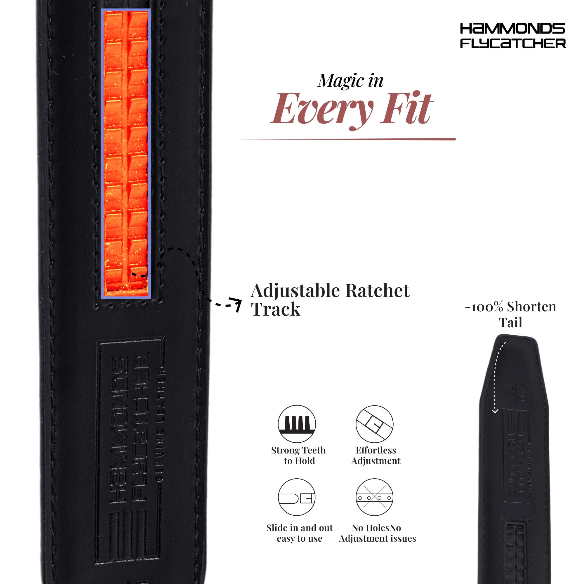 Men's Premium Leather Belt with Auto Lock, Slide Lock & Hidden Tail - Stylish Everyday Wear - Image 8