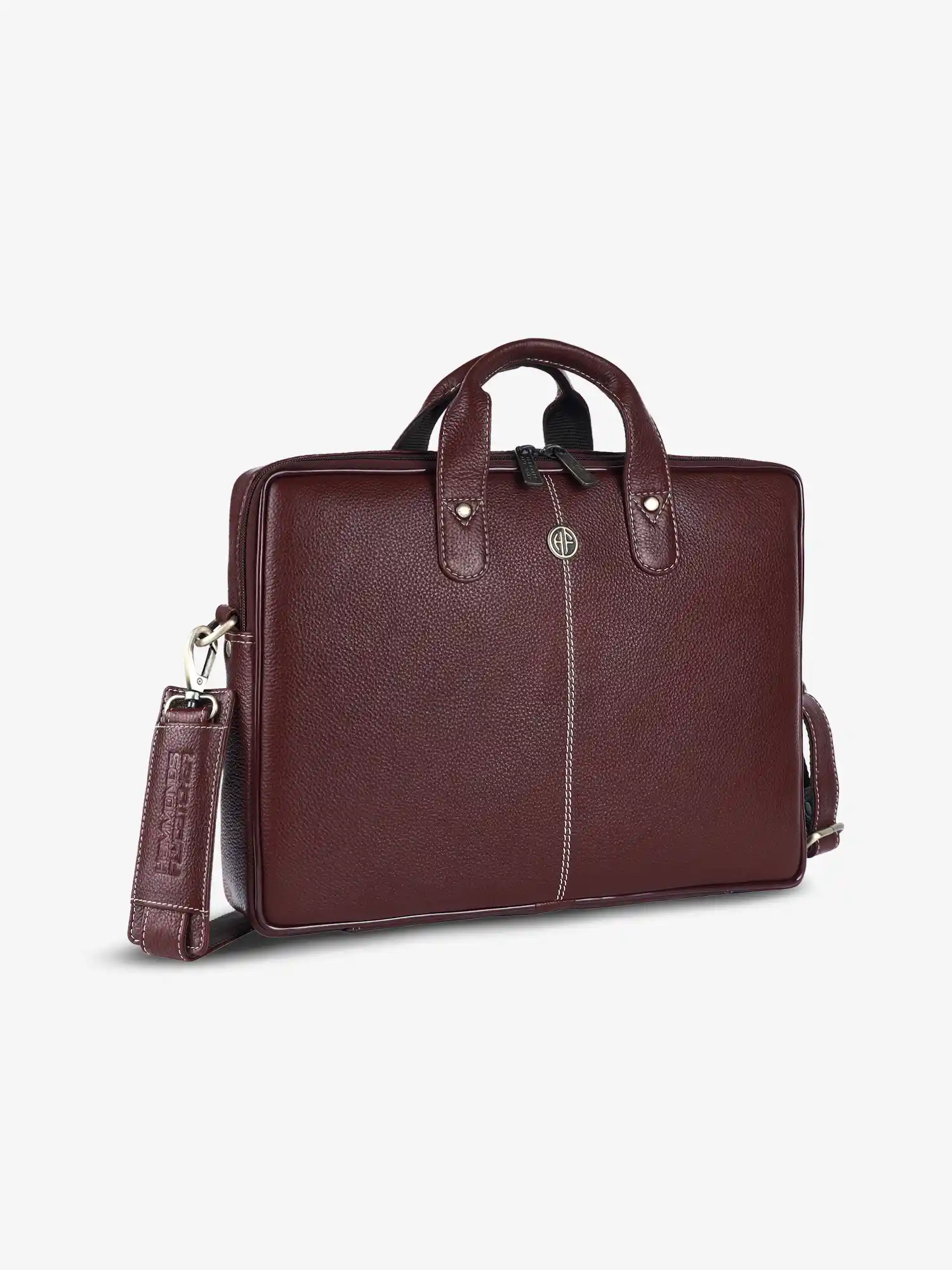 Office Bag for Men - Genuine Leather Laptop Bag - Fits Upto 14 Inch Laptop Bag/MacBook - 1 Year Warranty - Image 14