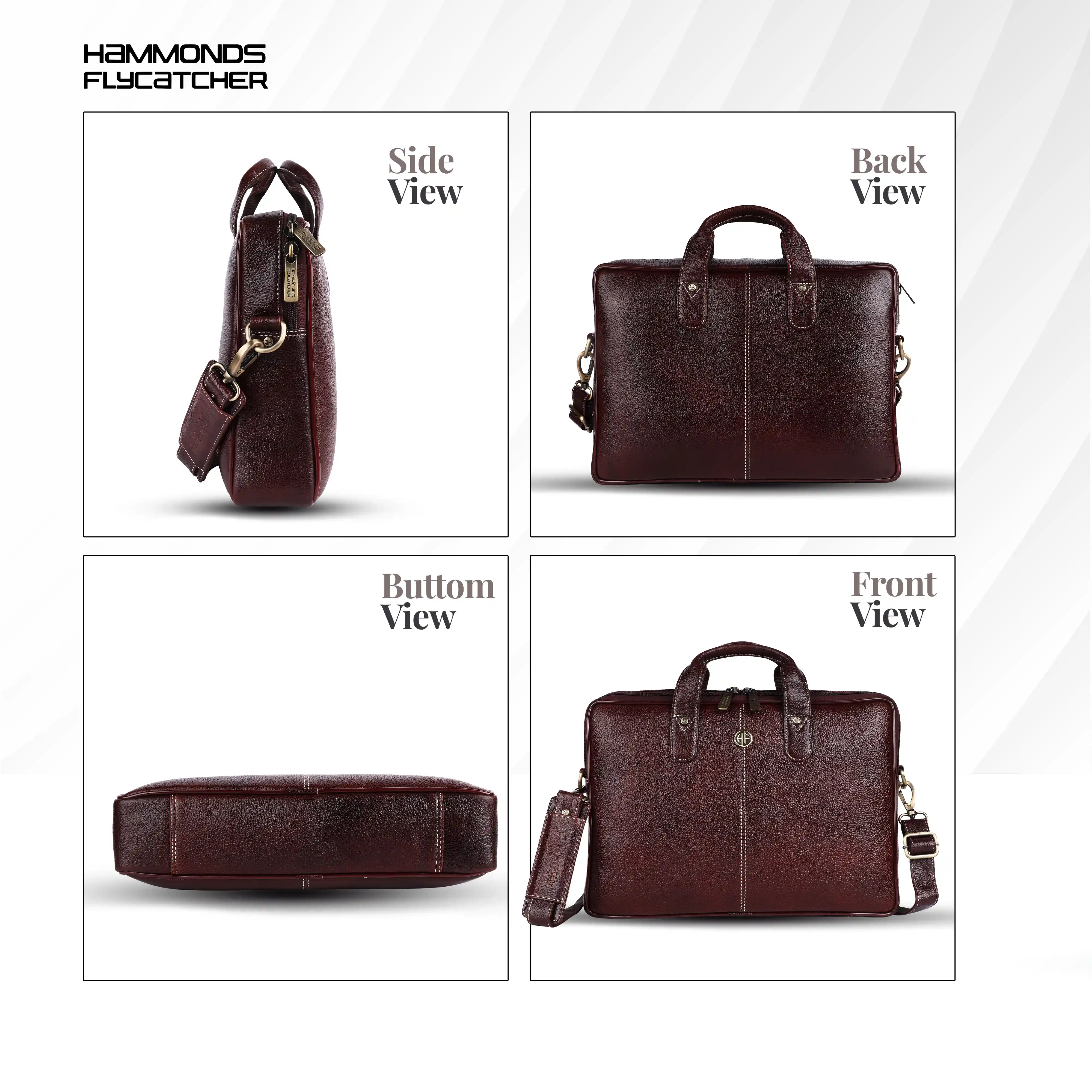 Office Bag for Men - Genuine Leather Laptop Bag - Fits Upto 14 Inch Laptop Bag/MacBook - 1 Year Warranty - Image 18