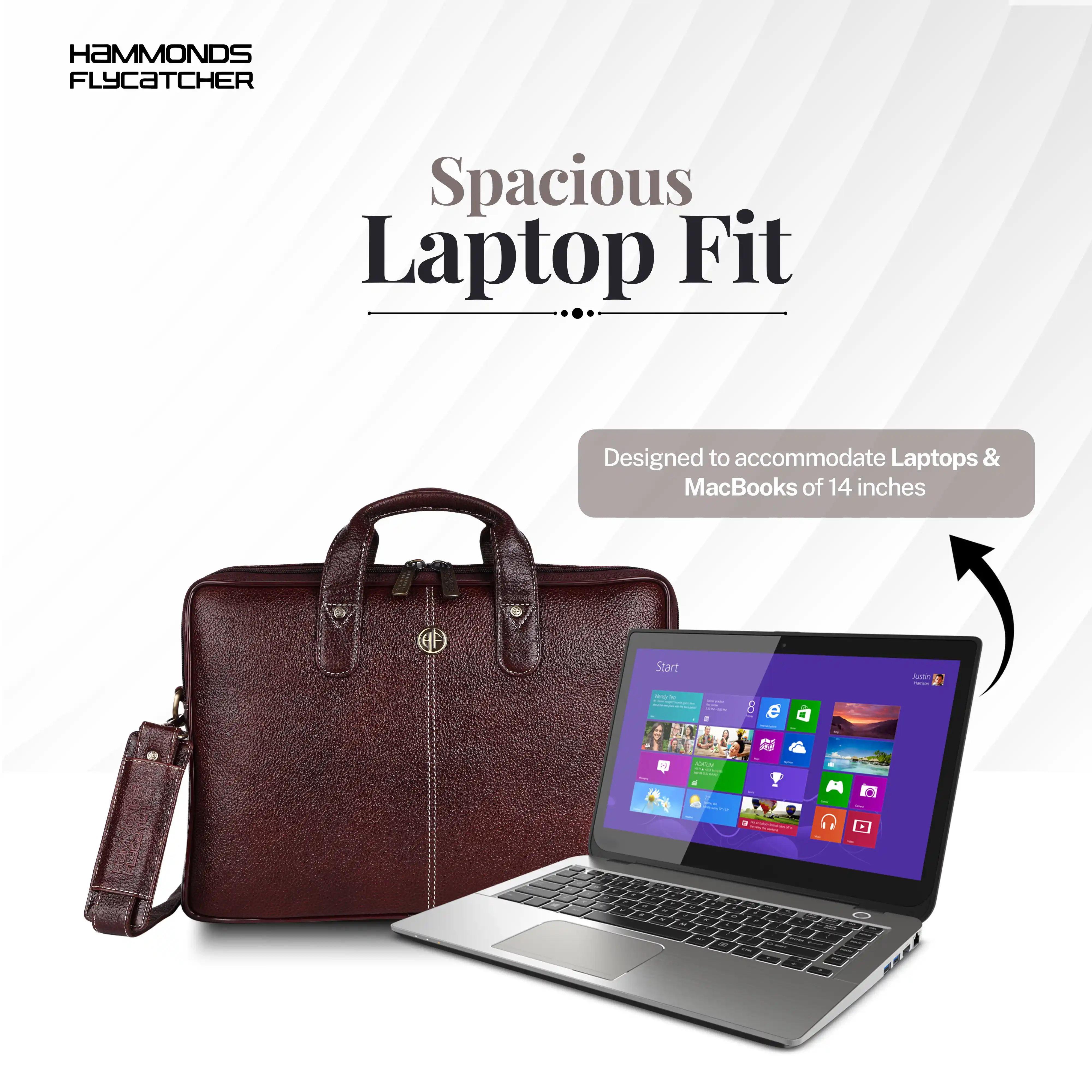 Office Bag for Men - Genuine Leather Laptop Bag - Fits Upto 14 Inch Laptop Bag/MacBook - 1 Year Warranty - Image 19