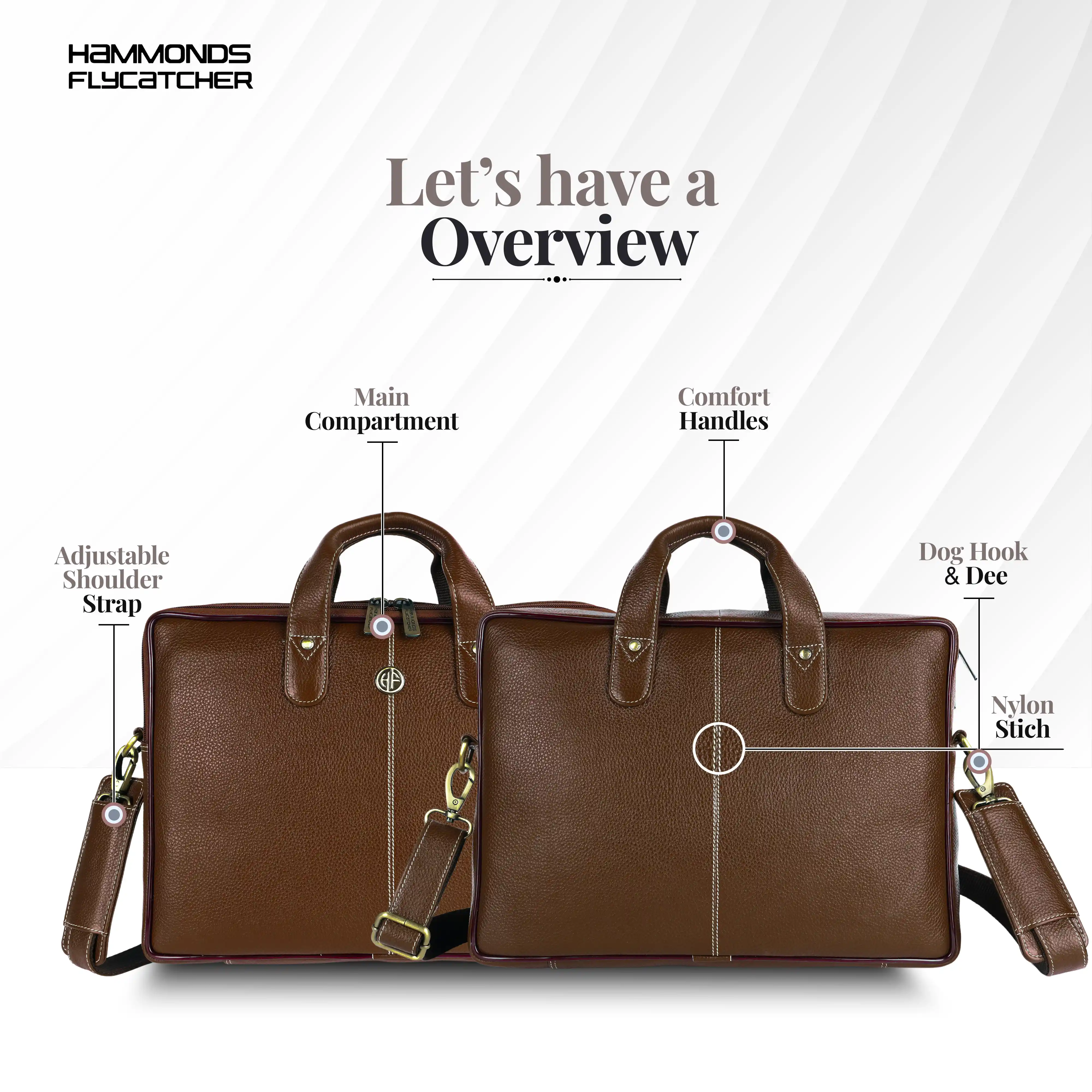 Office Bag for Men - Genuine Leather Laptop Bag - Fits Upto 14 Inch Laptop Bag/MacBook - 1 Year Warranty - Image 24
