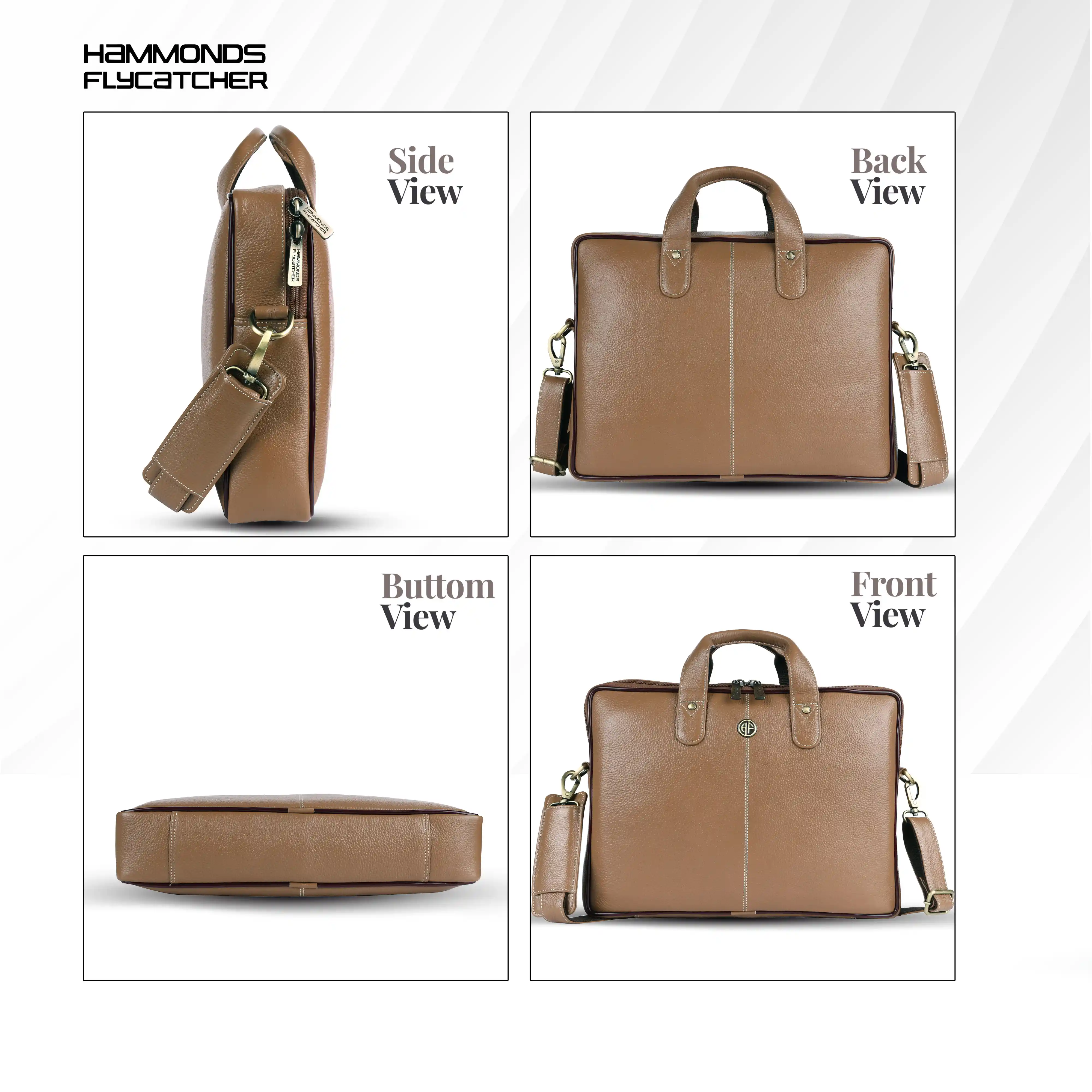 Office Bag for Men - Genuine Leather Laptop Bag - Fits Upto 14 Inch Laptop Bag/MacBook - 1 Year Warranty - Image 34