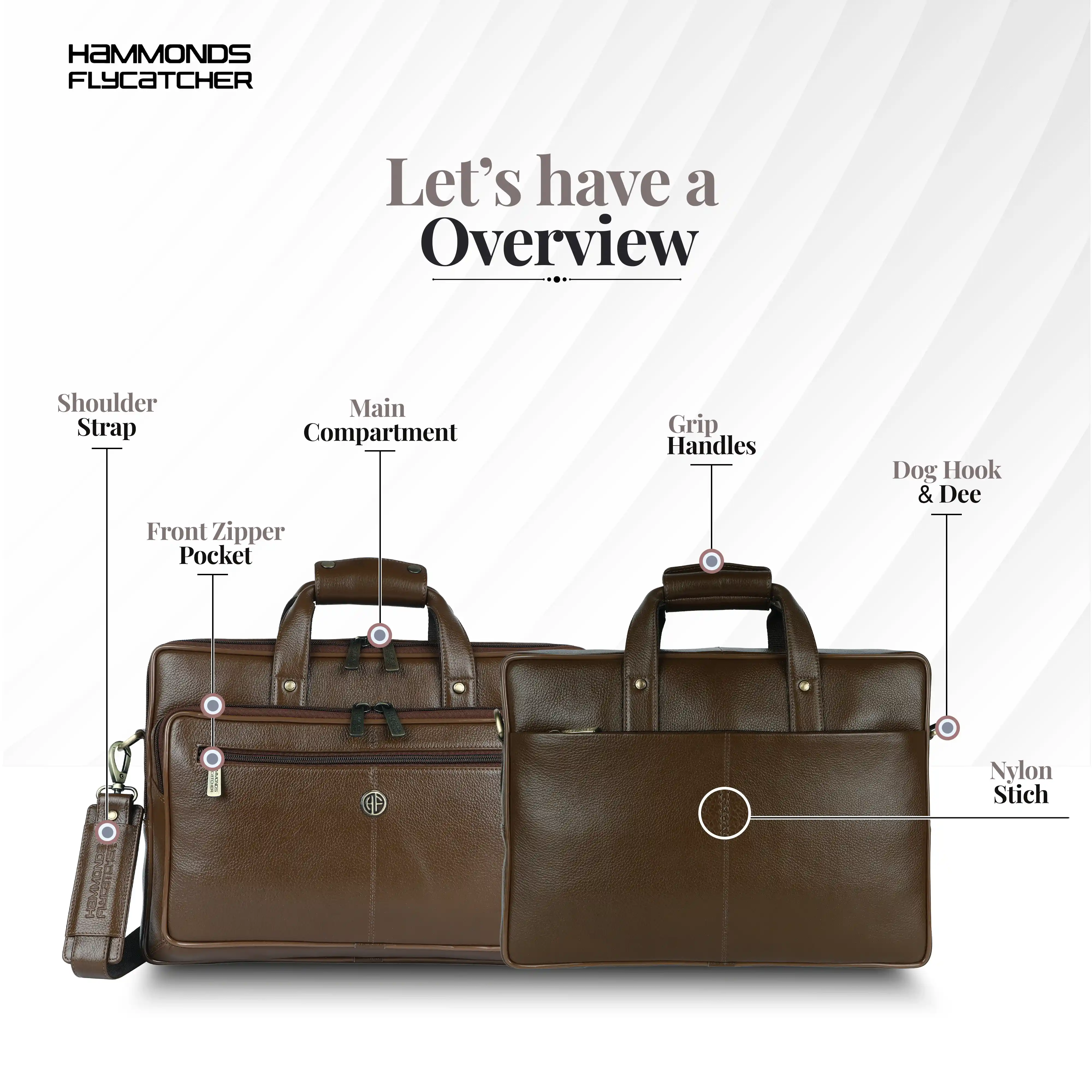 Office Shoulder Bag for Laptop - Genuine Leather - Fits 14 to 15.6 Inch Laptop/MacBook - 1 Year Warranty - Image 11