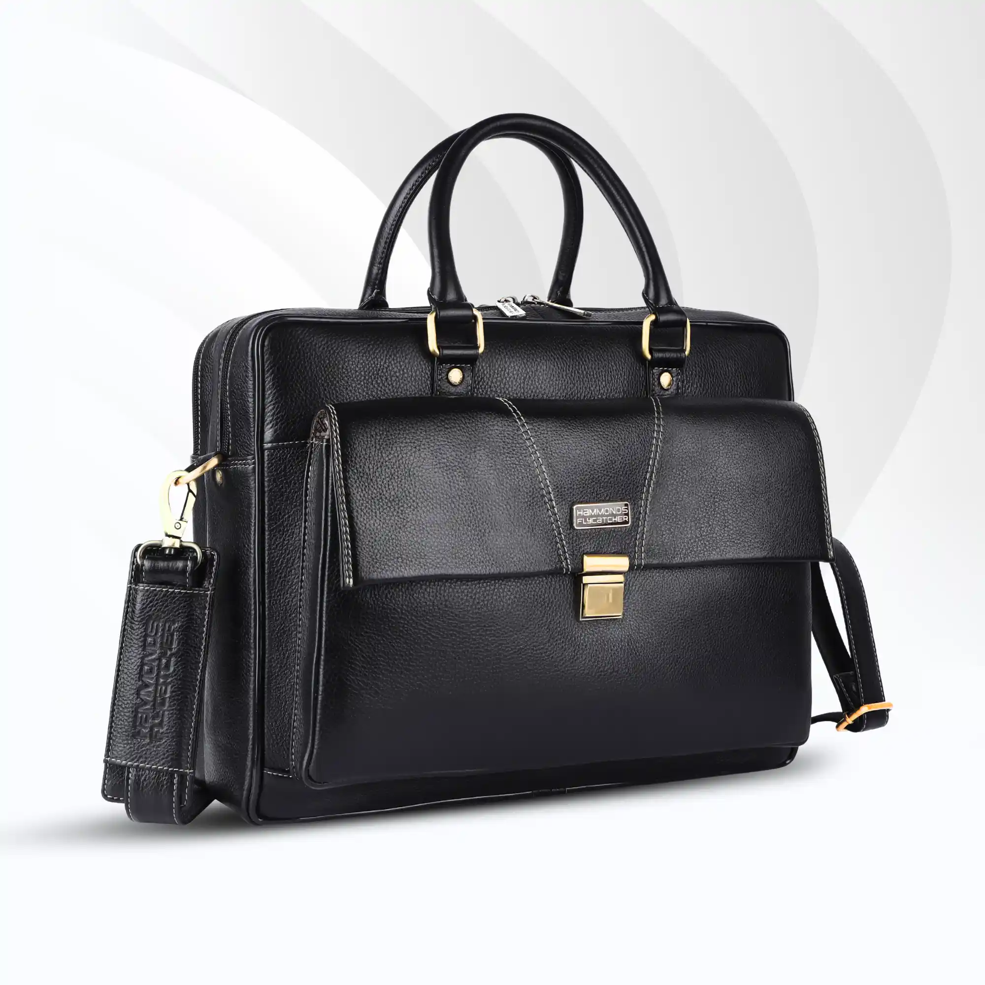 Premium Leather Office Bag With Laptop Compartment - 1 Year Warranty - Image 9