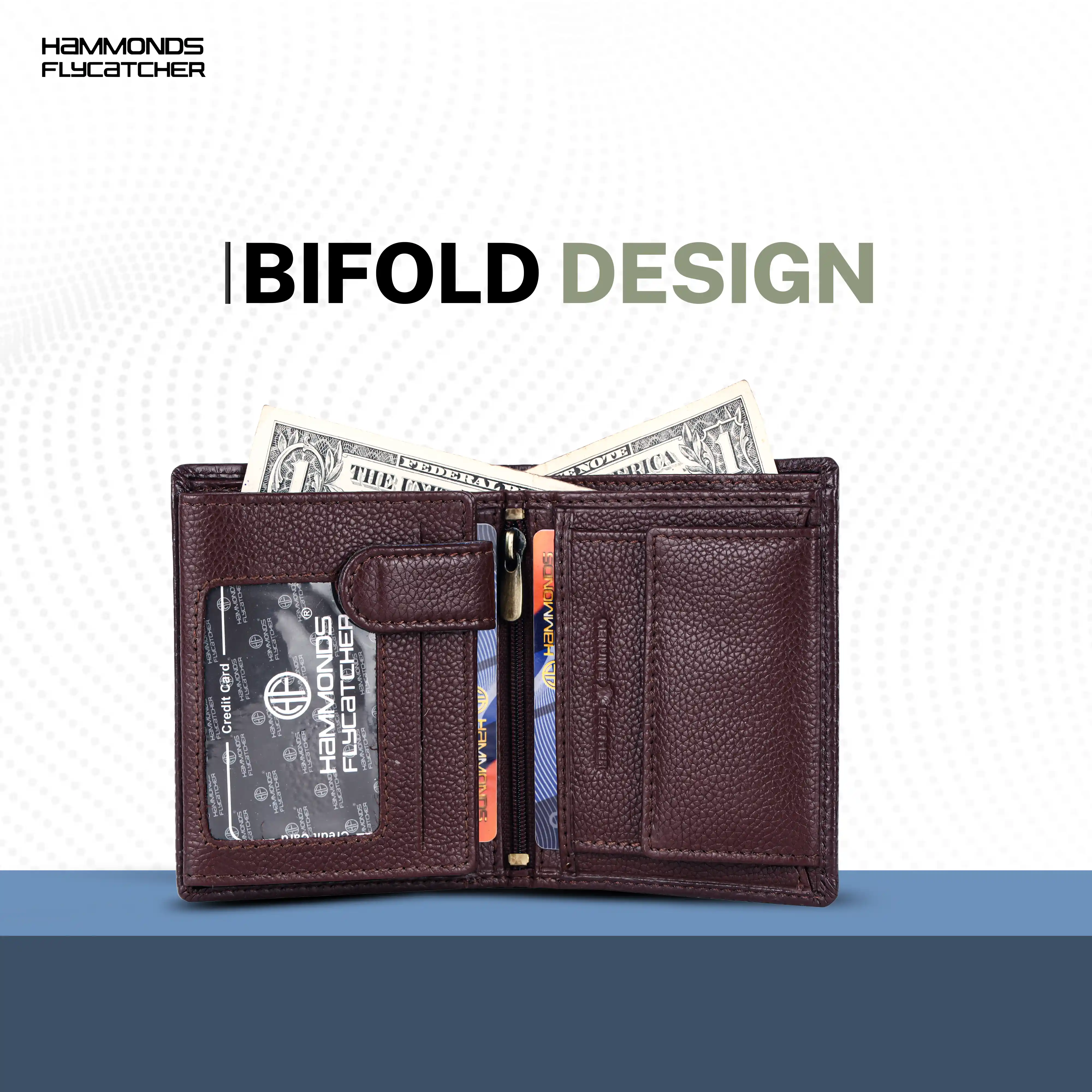 Pure Leather Wallet for Men - RFID Bifold with 6 Card Slots, Zipper & Coin Pockets - Gift for Him - Image 30
