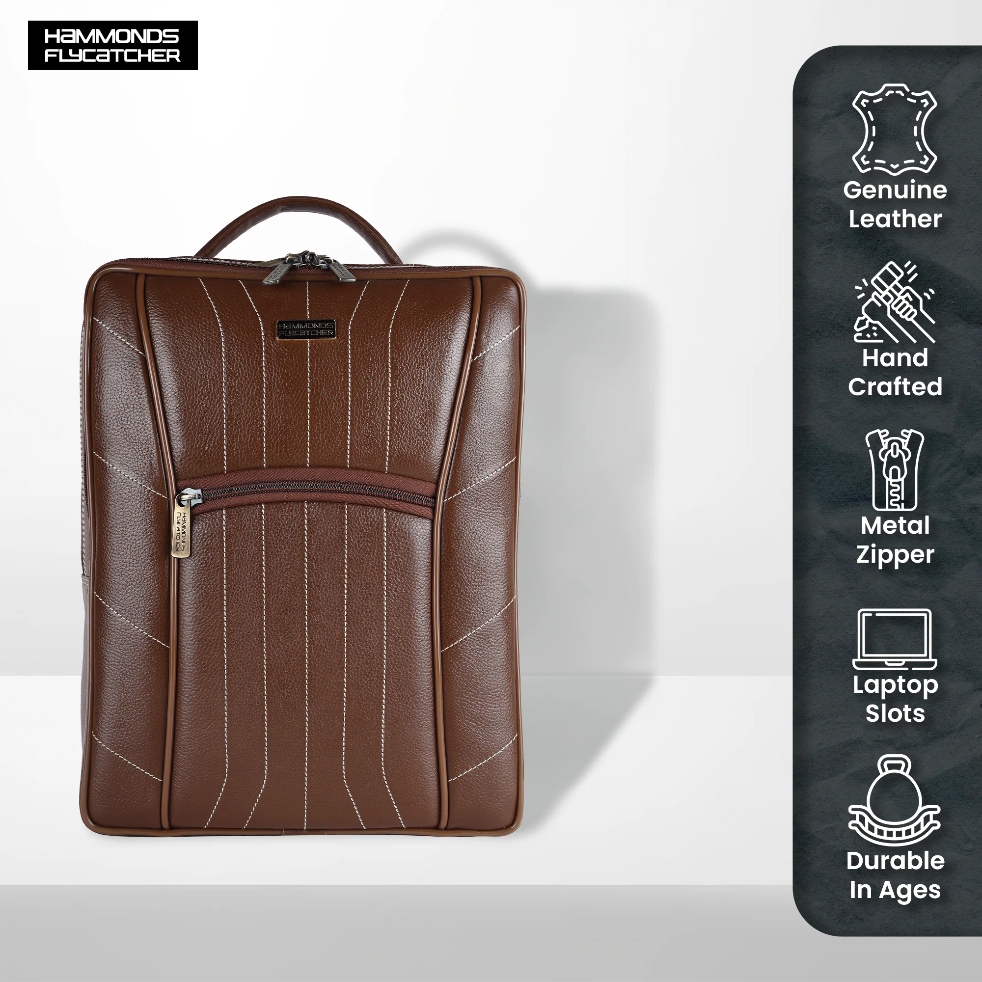 Stylish Leather Laptop Backpack - Best Travel Backpack with Multiple Compartments - Fits up to 16 Inch Laptop - Image 16