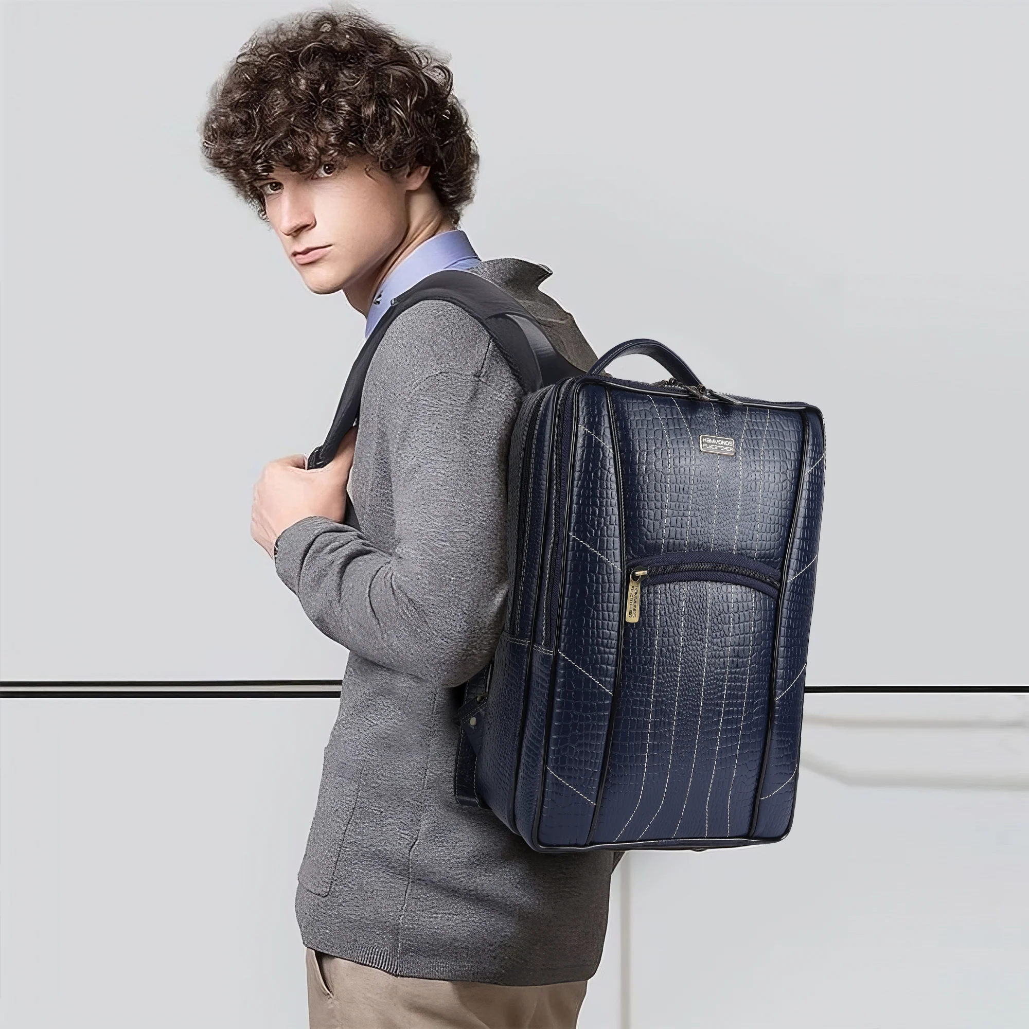 Stylish Leather Laptop Backpack - Best Travel Backpack with Multiple Compartments - Fits up to 16 Inch Laptop - Image 28