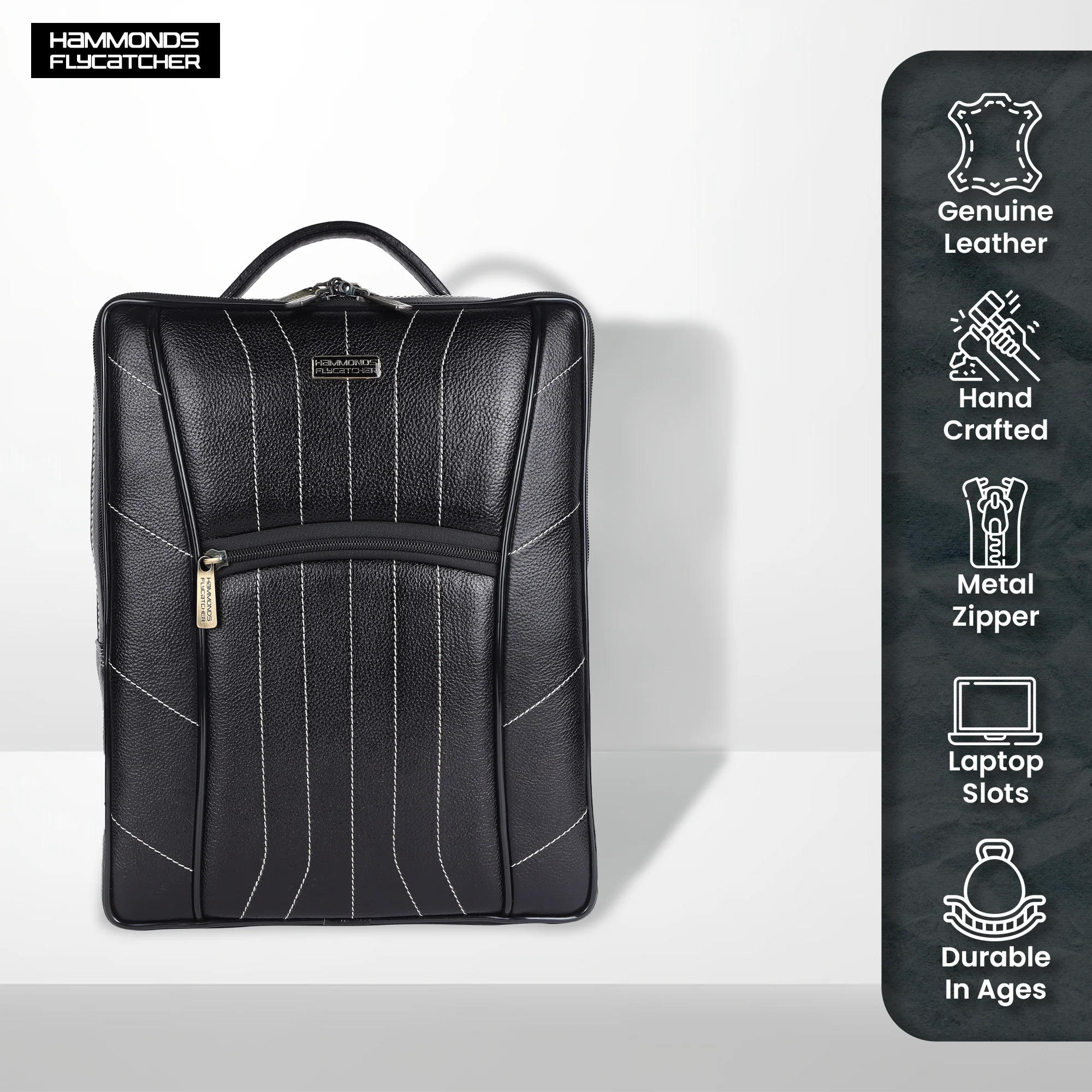 Stylish Leather Laptop Backpack - Best Travel Backpack with Multiple Compartments - Fits up to 16 Inch Laptop - Image 37