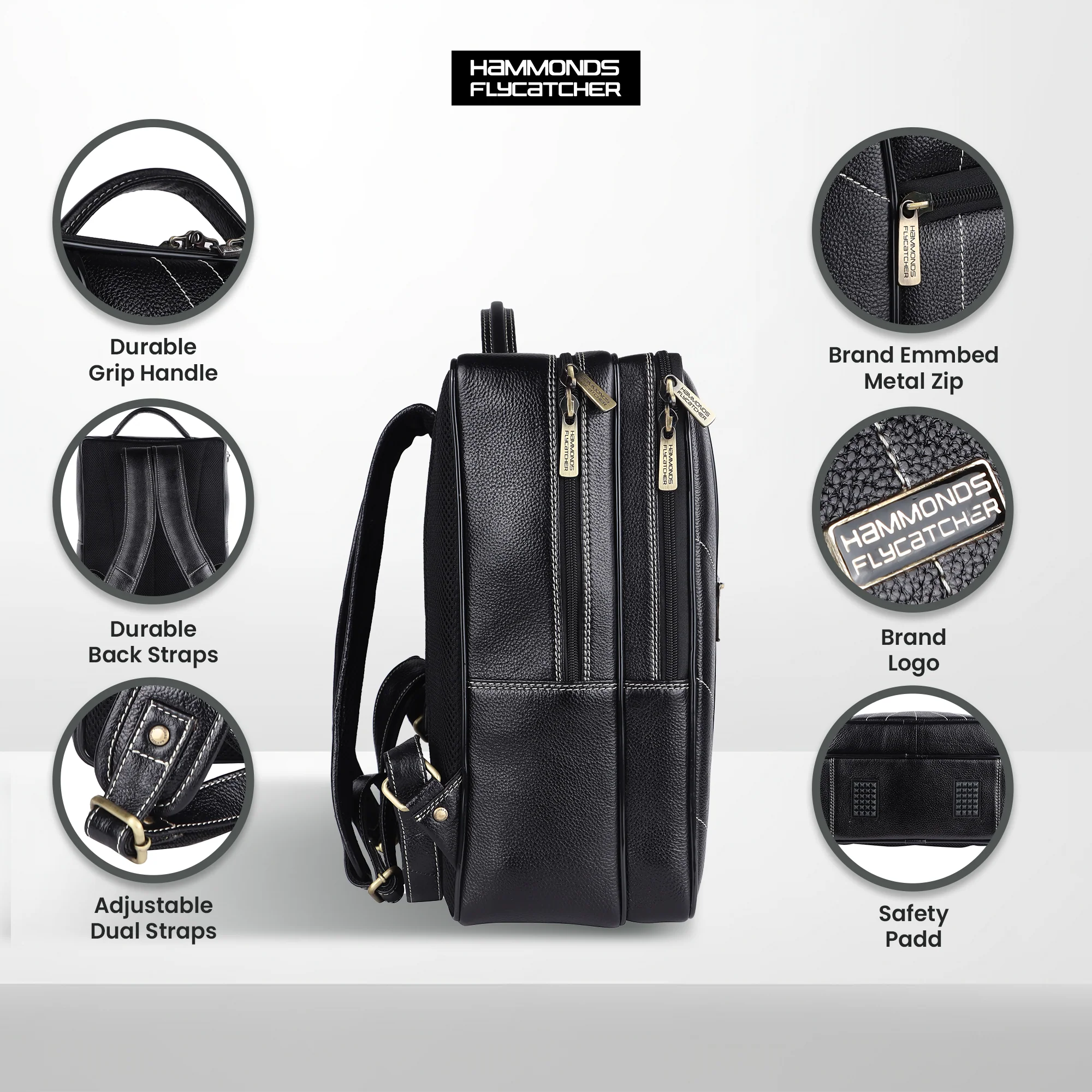 Stylish Leather Laptop Backpack - Best Travel Backpack with Multiple Compartments - Fits up to 16 Inch Laptop - Image 39