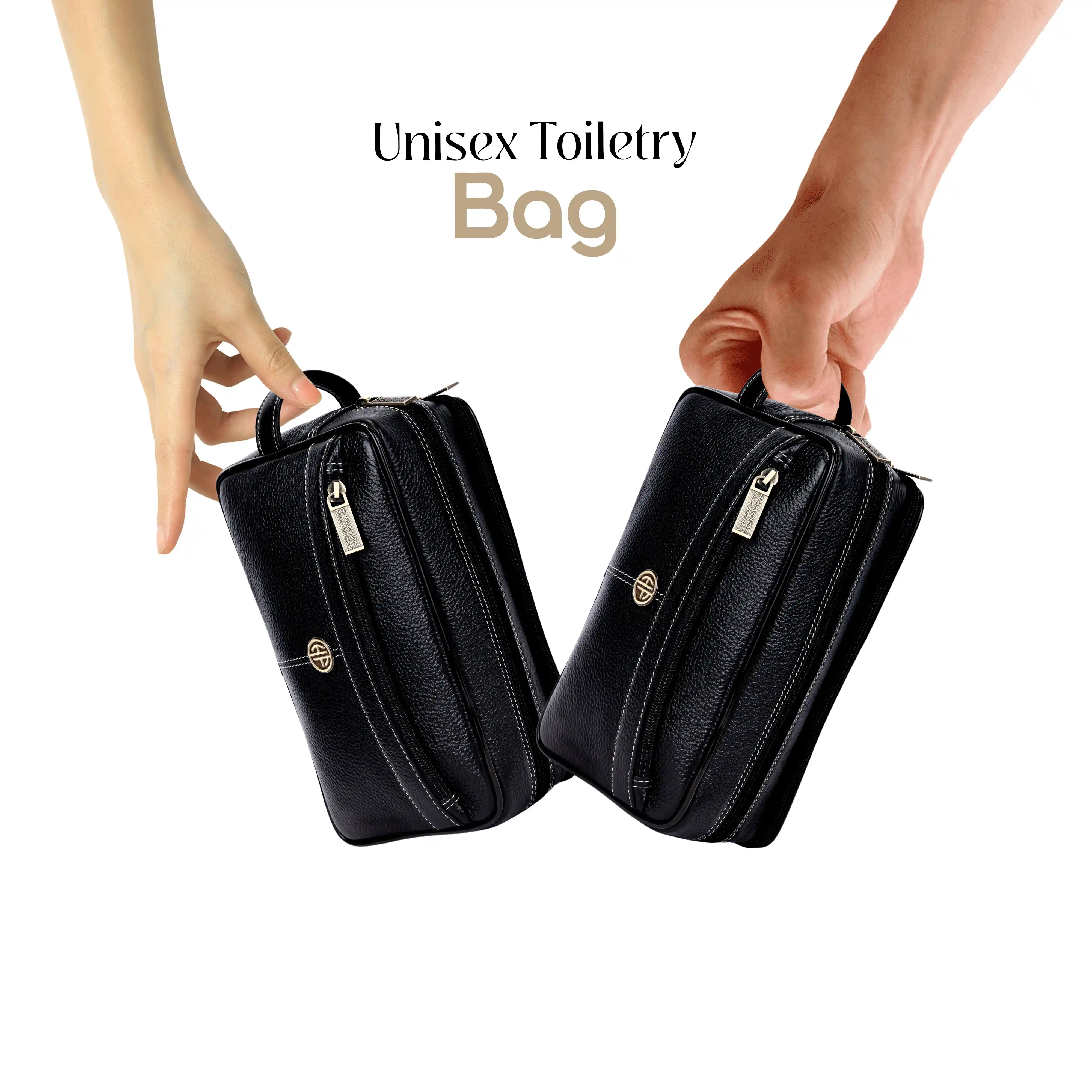 Toiletry Bag for Men- Genuine Leather Travel Organizer with Multiple Compartments - Image 10