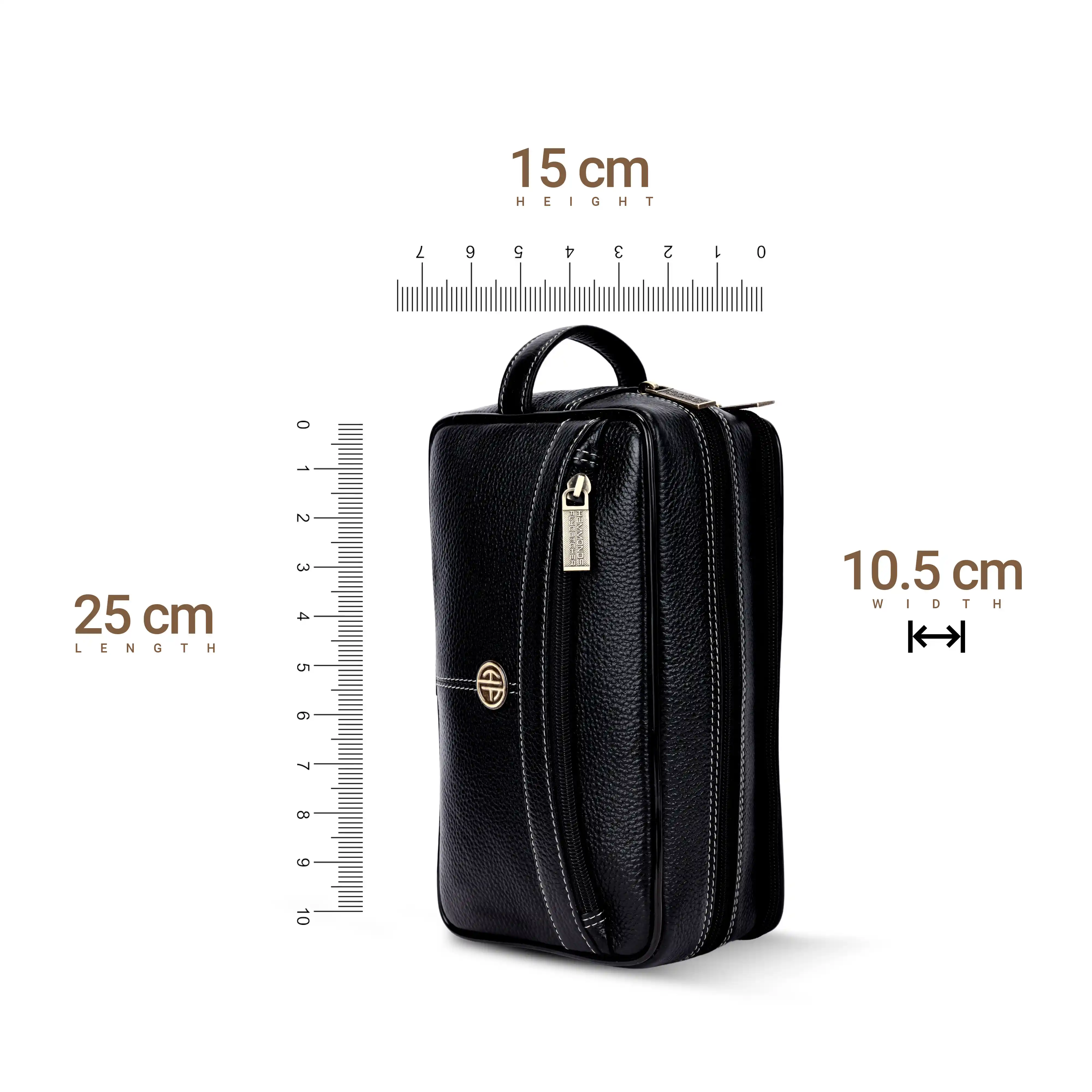 Toiletry Bag for Men- Genuine Leather Travel Organizer with Multiple Compartments - Image 13