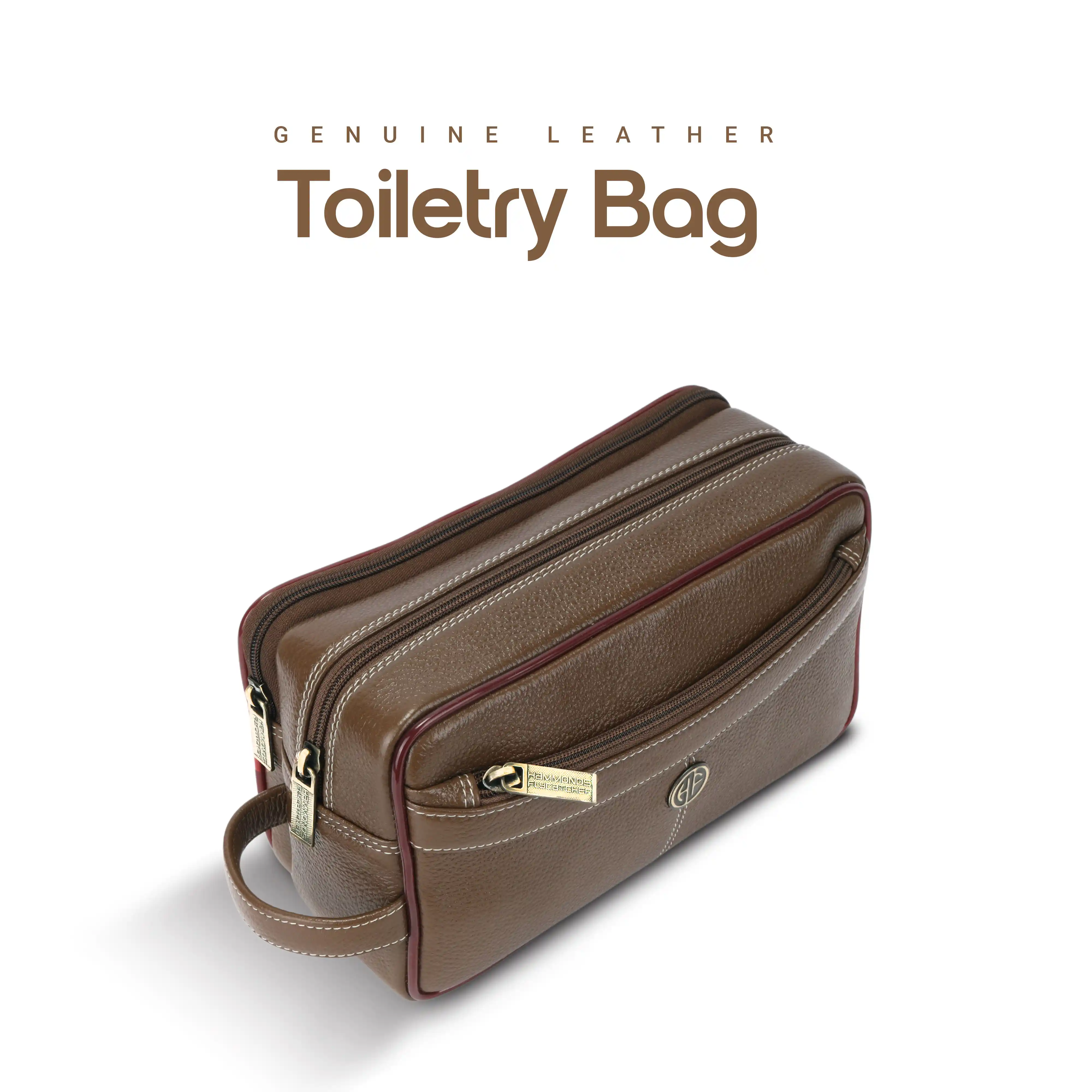 Toiletry Bag for Men- Genuine Leather Travel Organizer with Multiple Compartments - Image 16