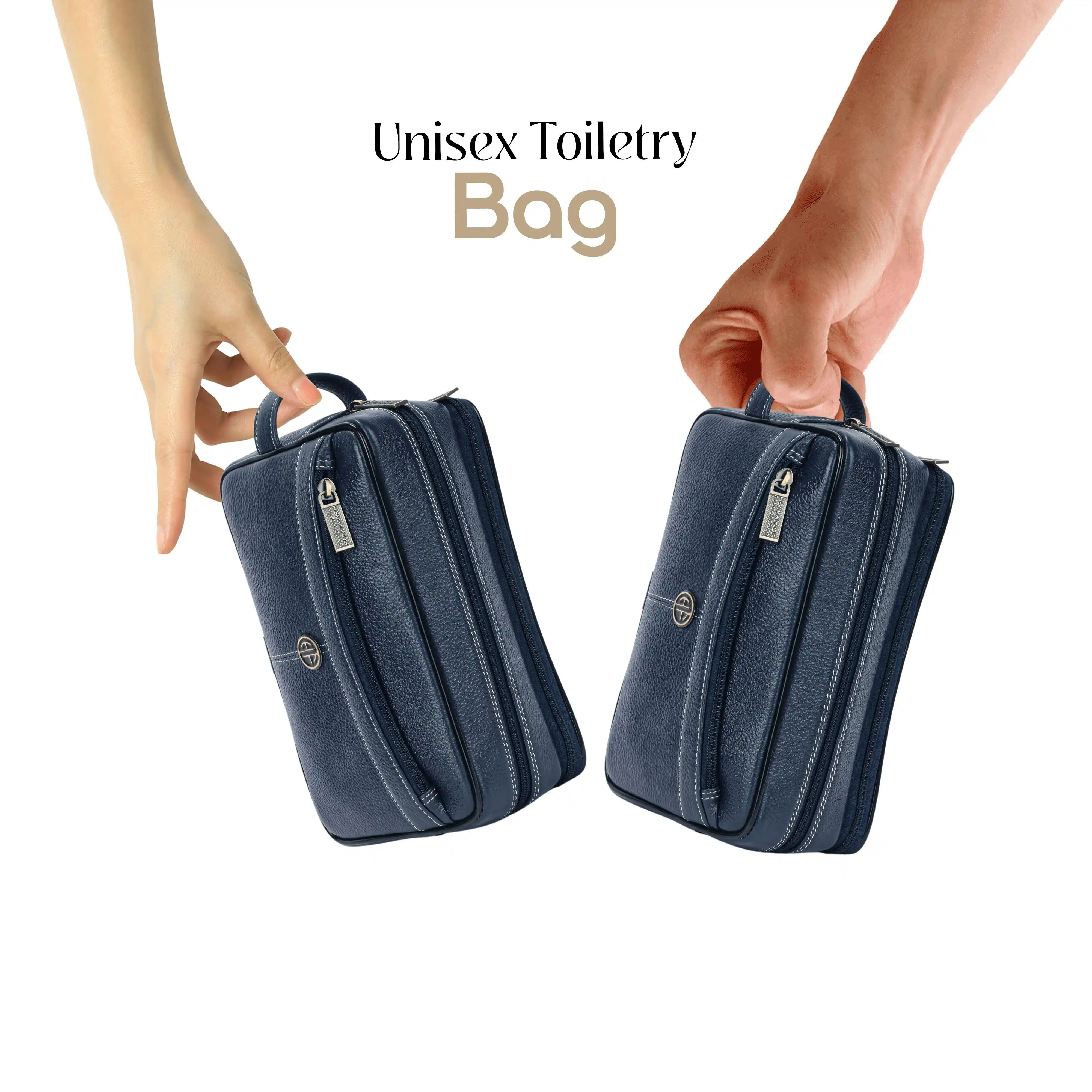 Toiletry Bag for Men- Genuine Leather Travel Organizer with Multiple Compartments - Image 24