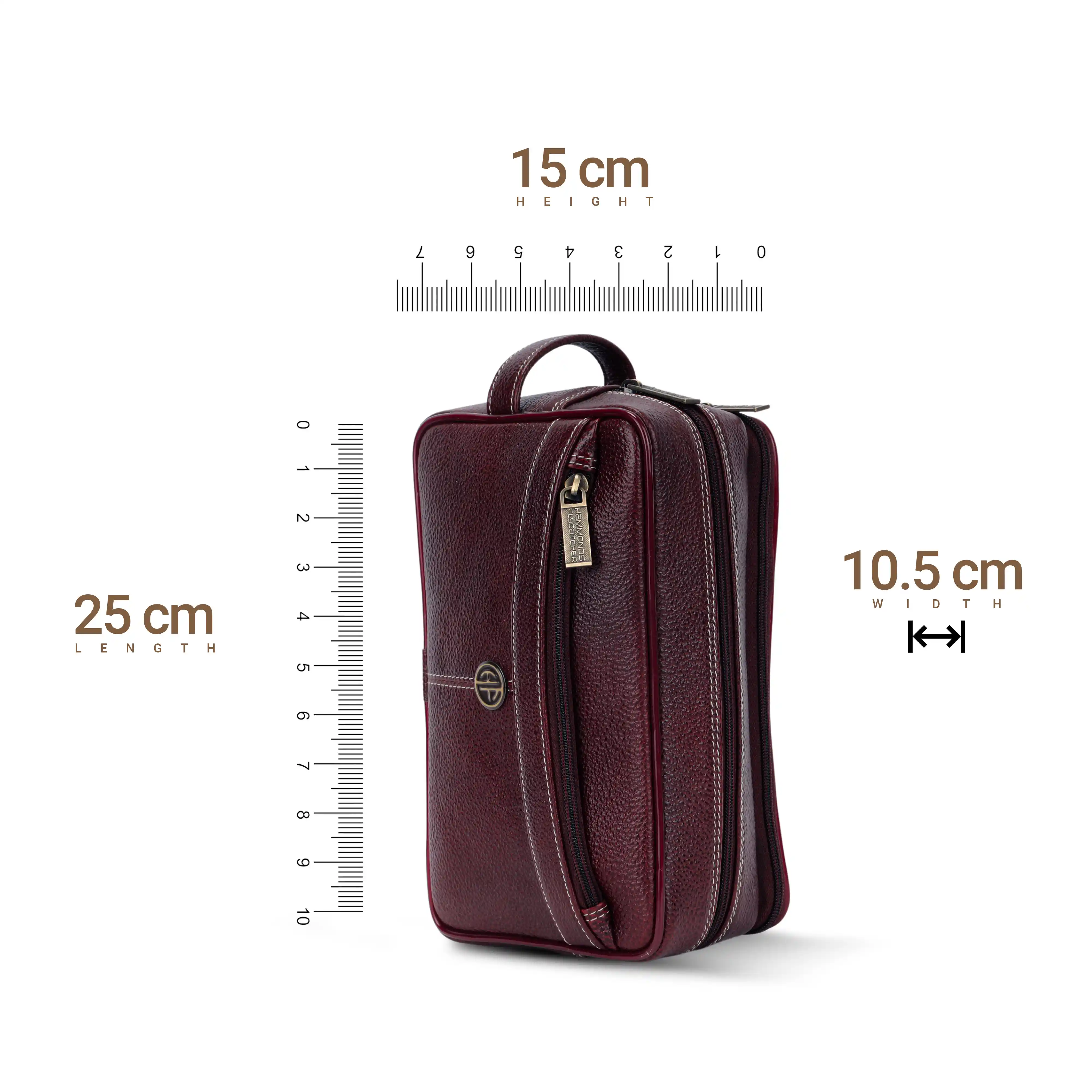 Toiletry Bag for Men- Genuine Leather Travel Organizer with Multiple Compartments - Image 6